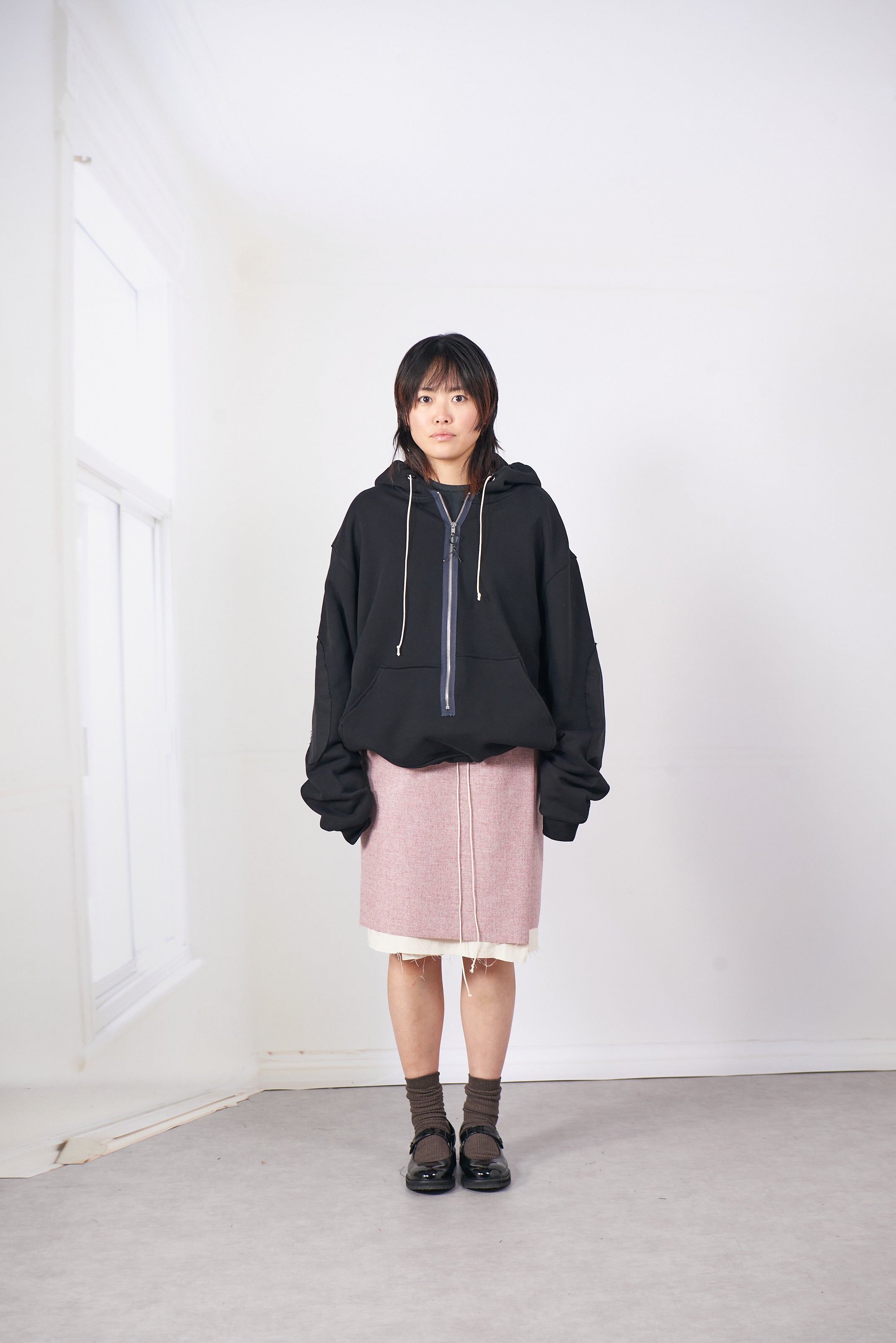 CF.20.02.02.01 ANORAK ZIP HOODIE black