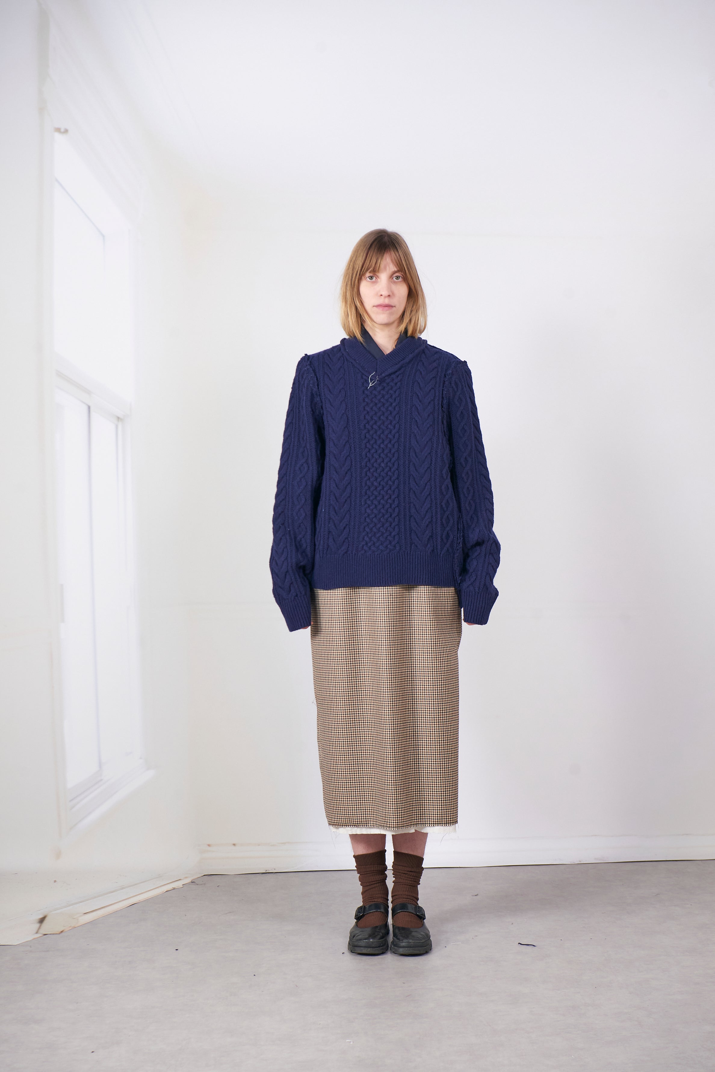 CF.20.03.02.01 FRANKENSTEIN CALBE KNIT navy