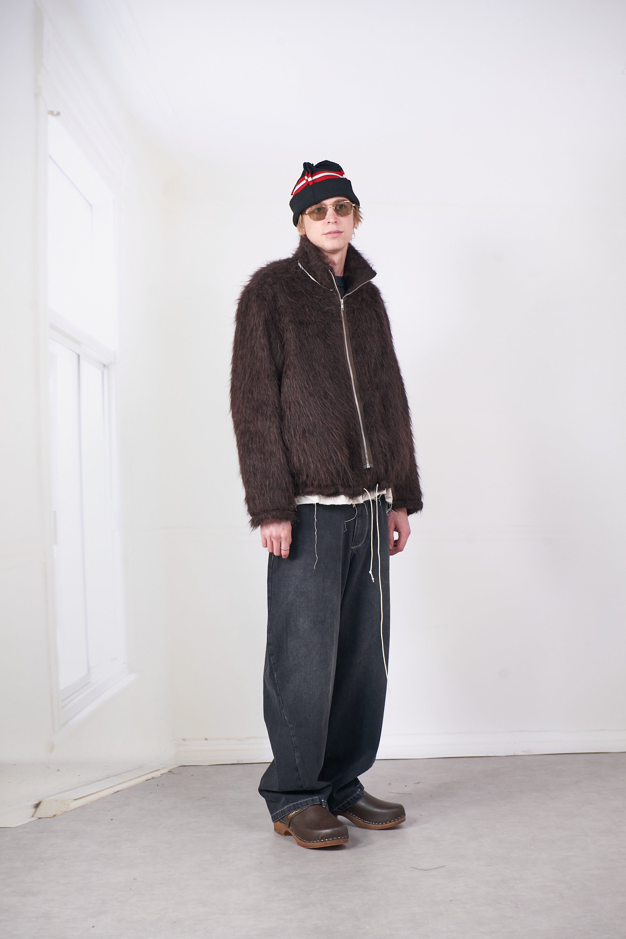 CF.20.09.03.02 FLEECE ANORAK hairy brown