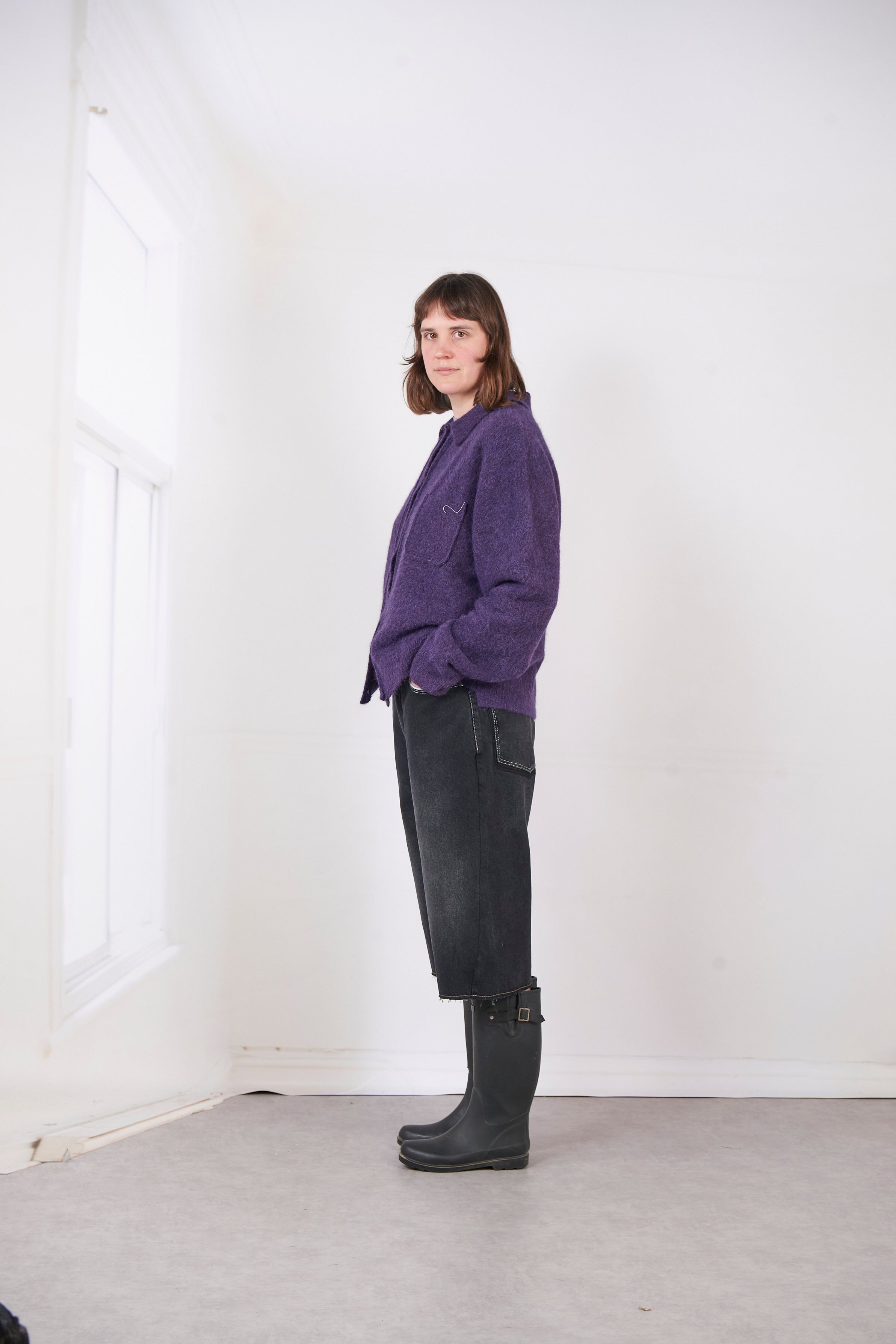 CF.20.03.04.01 HAIRY CARDIGAN purple