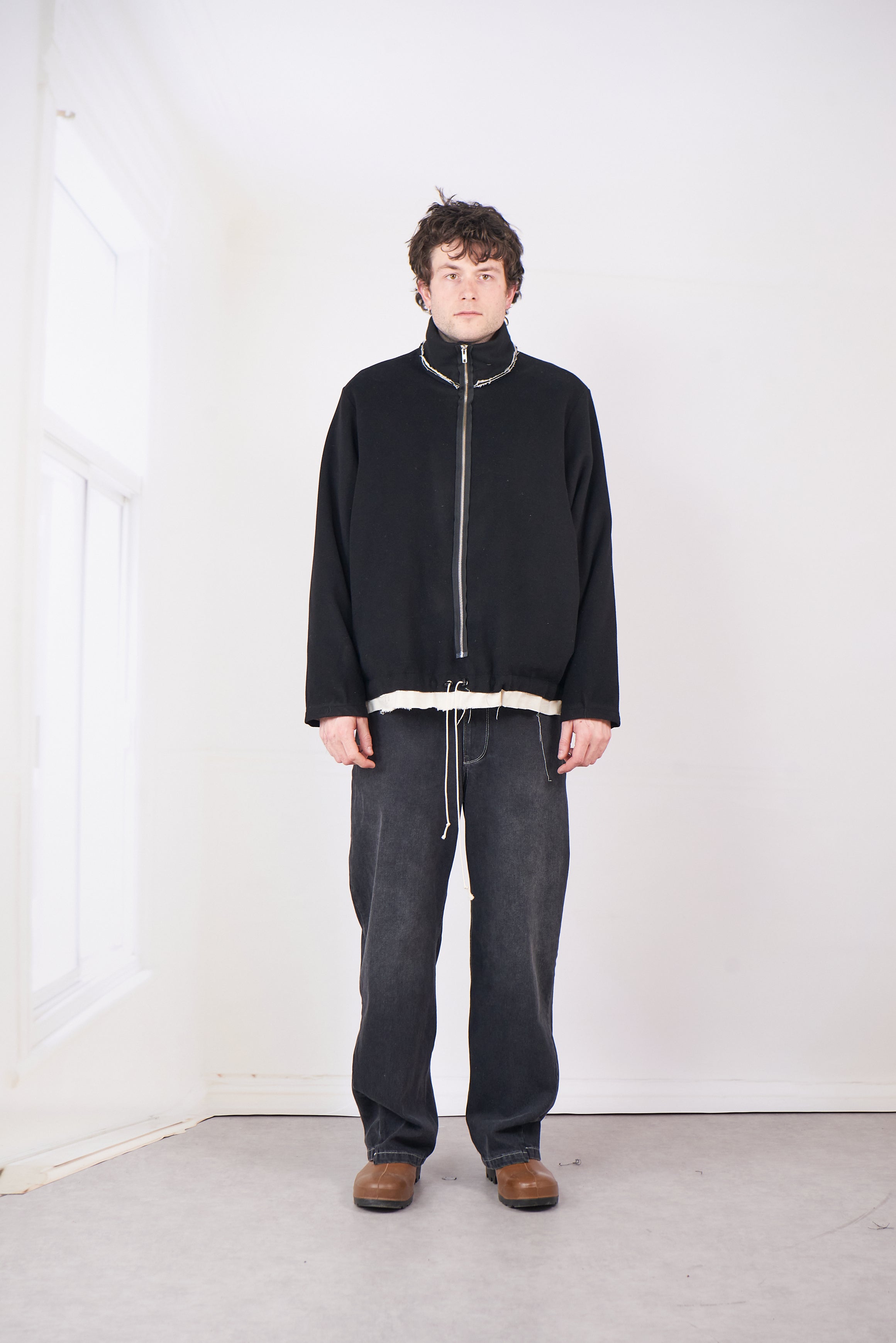 CF.20.09.03.01 FLEECE ANORAK black