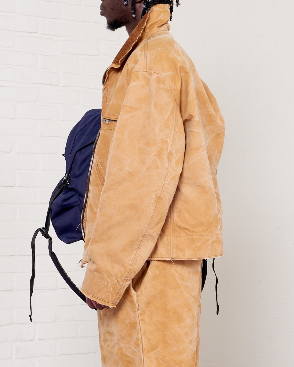 CF.21.10.01.01 WORKER JACKET washed canvas sand vintage wash