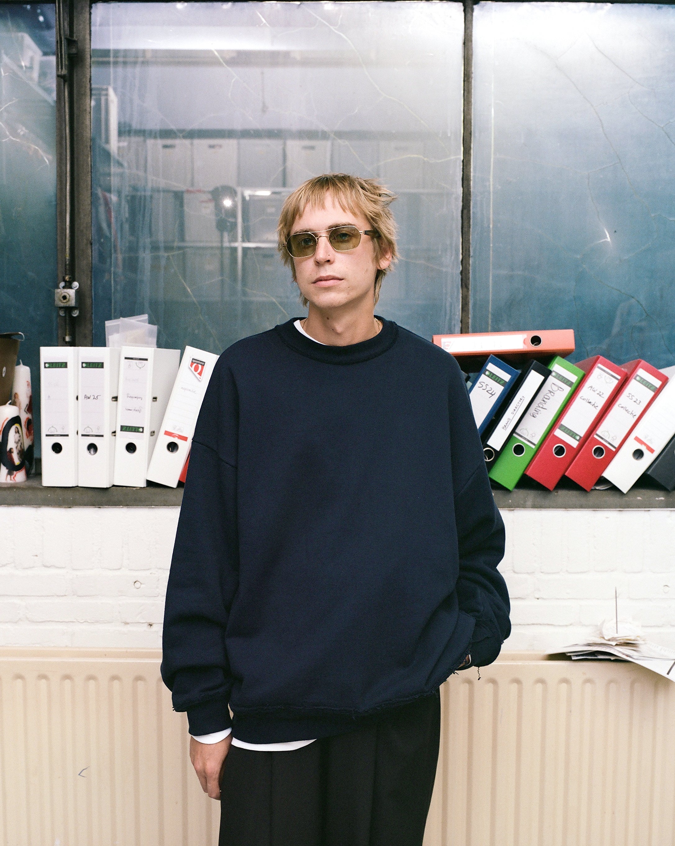 CF.GP Azuma Terry Crew Neck Sweat navy