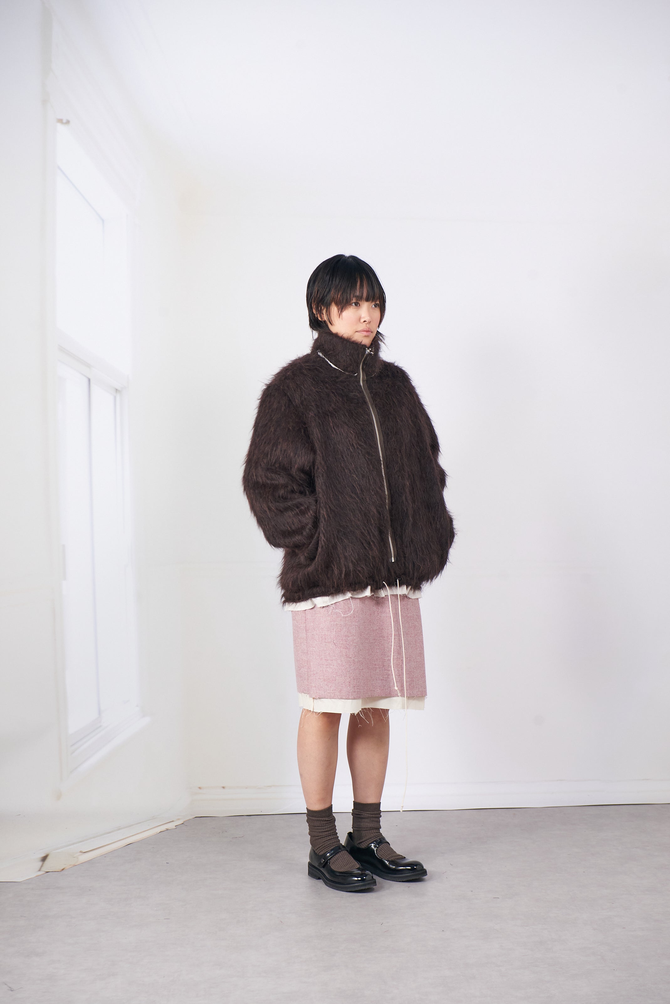 CF.20.09.03.02 FLEECE ANORAK hairy brown