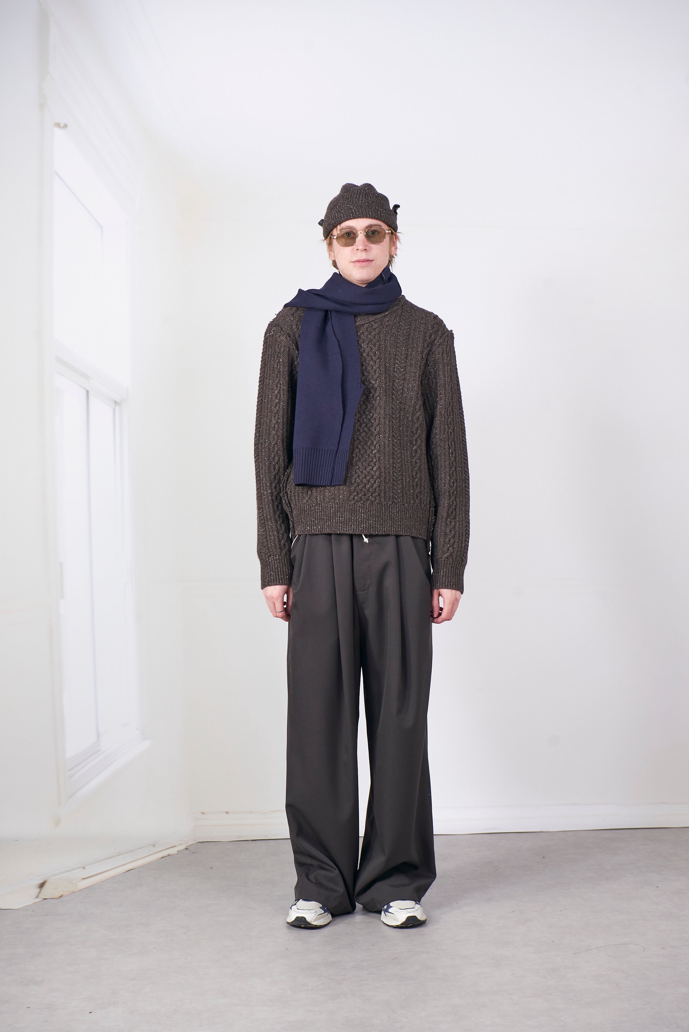CF.20.03.02.01 FRANKENSTEIN CALBE KNIT brown glitter