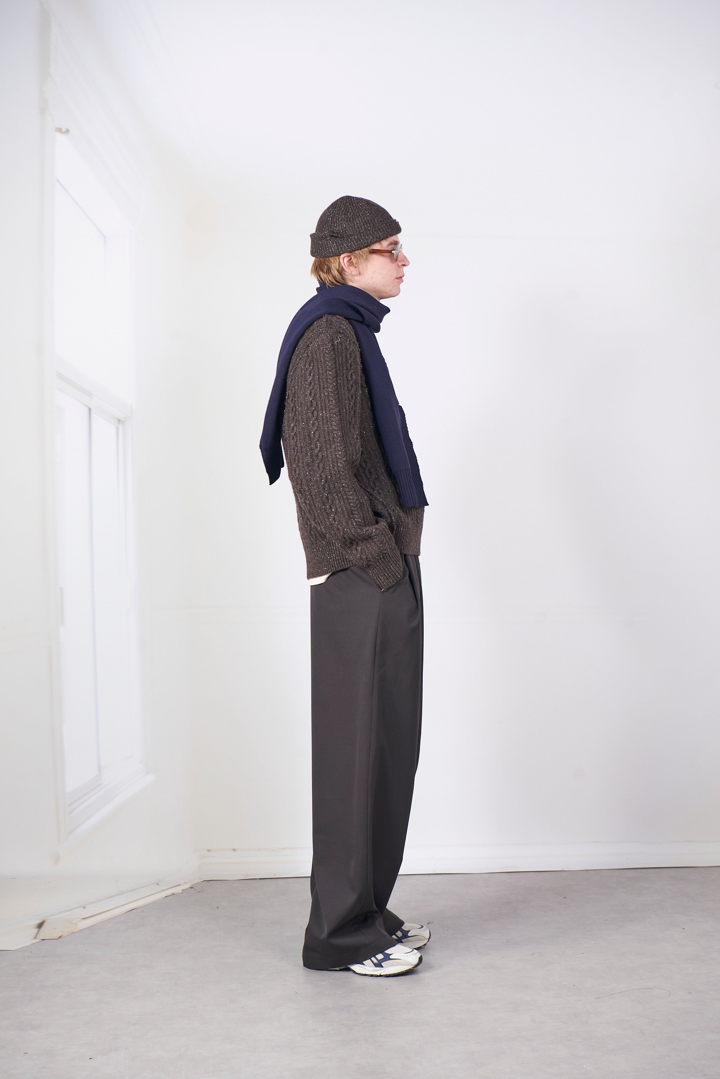 CF.20.03.02.01 FRANKENSTEIN CALBE KNIT brown glitter