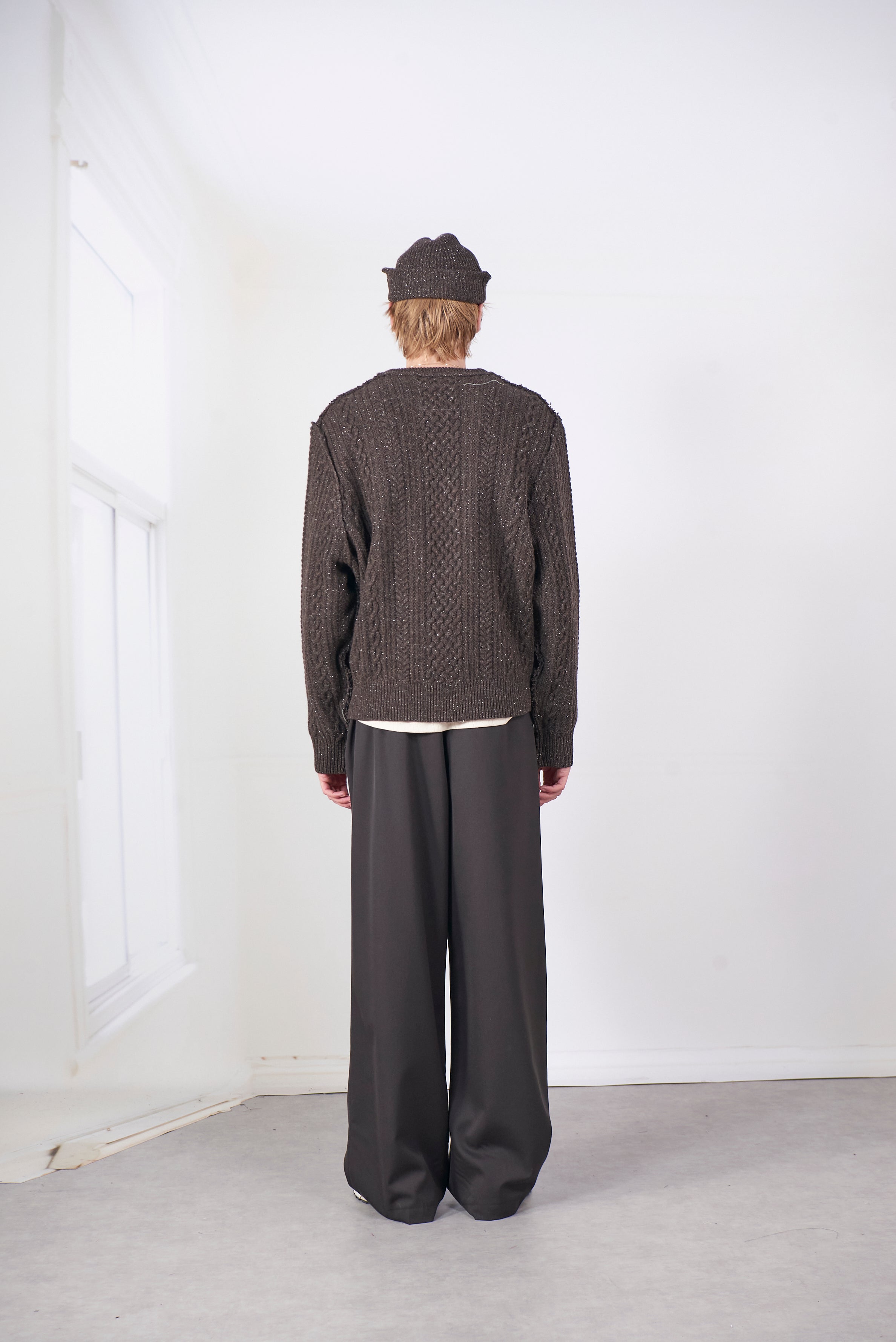 CF.20.03.02.01 FRANKENSTEIN CALBE KNIT brown glitter