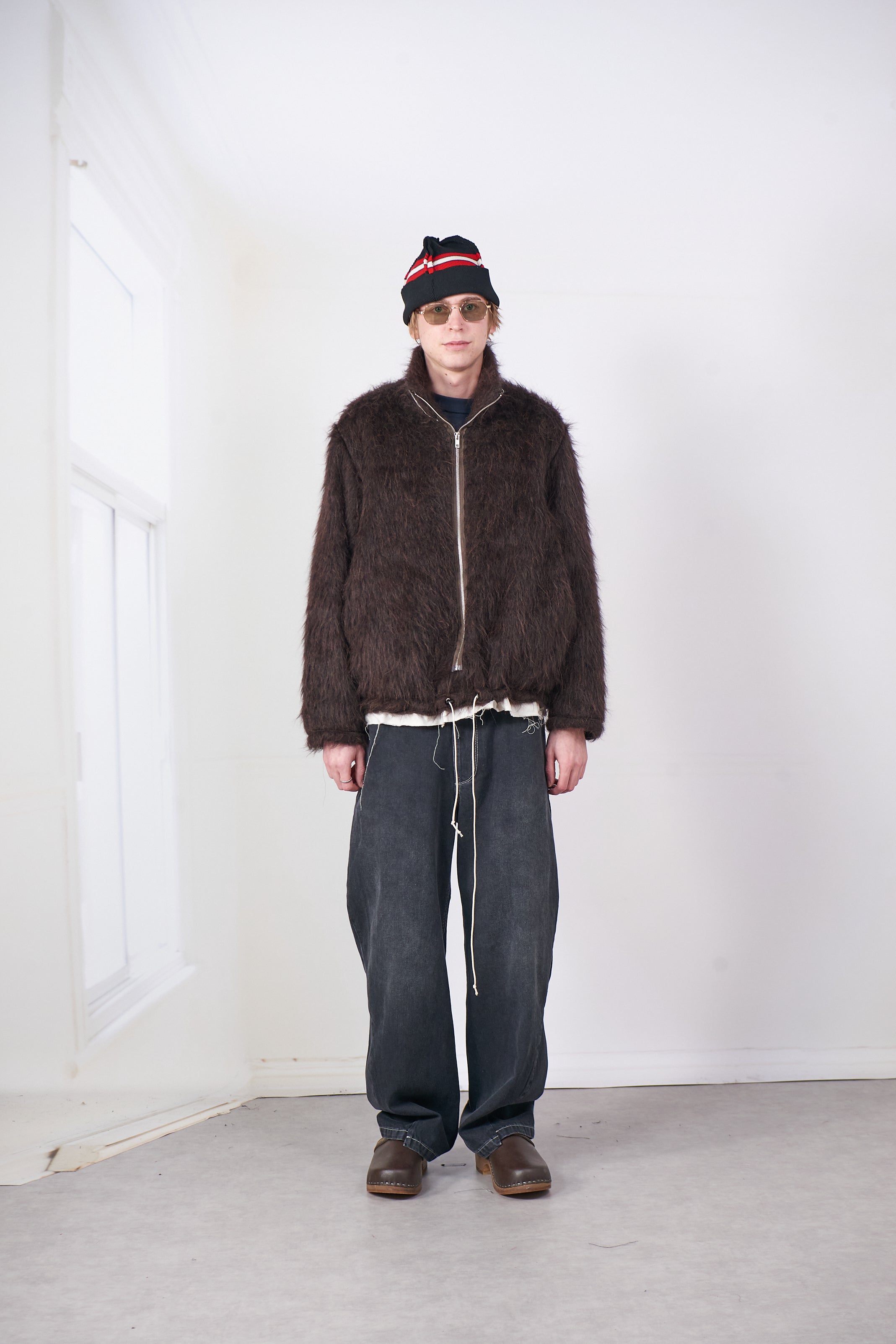 CF.20.09.03.02 FLEECE ANORAK hairy brown