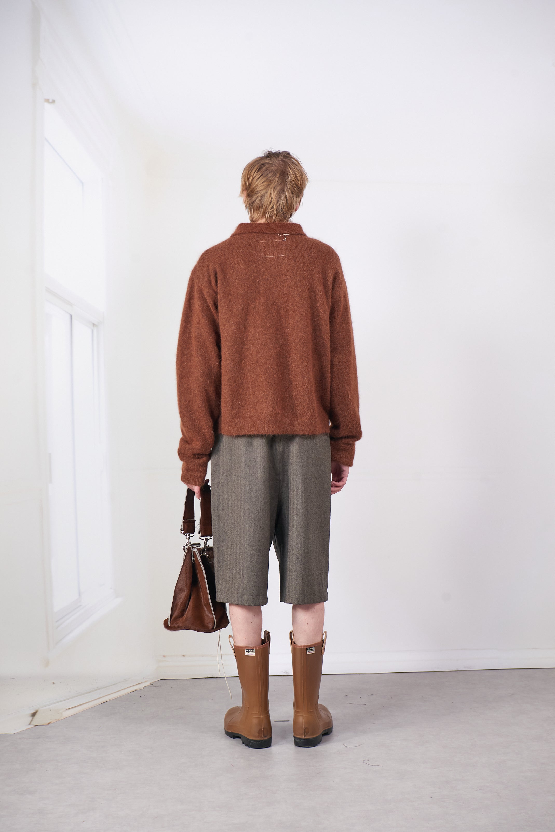 CF.20.06.11.01 SLIM SUIT SHORTS herringbone