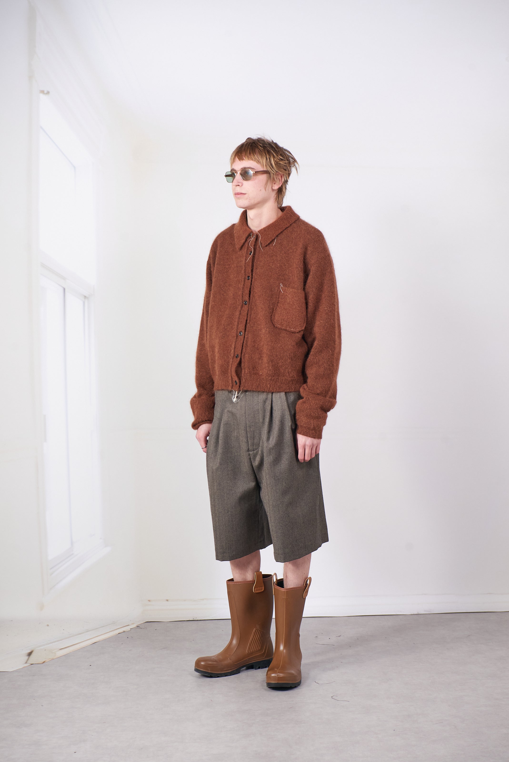 HYSFORM カーディガン　ブラウン CF.20.03.04.02 HAIRY CARDIGAN BROWN – Camiel Fortgens