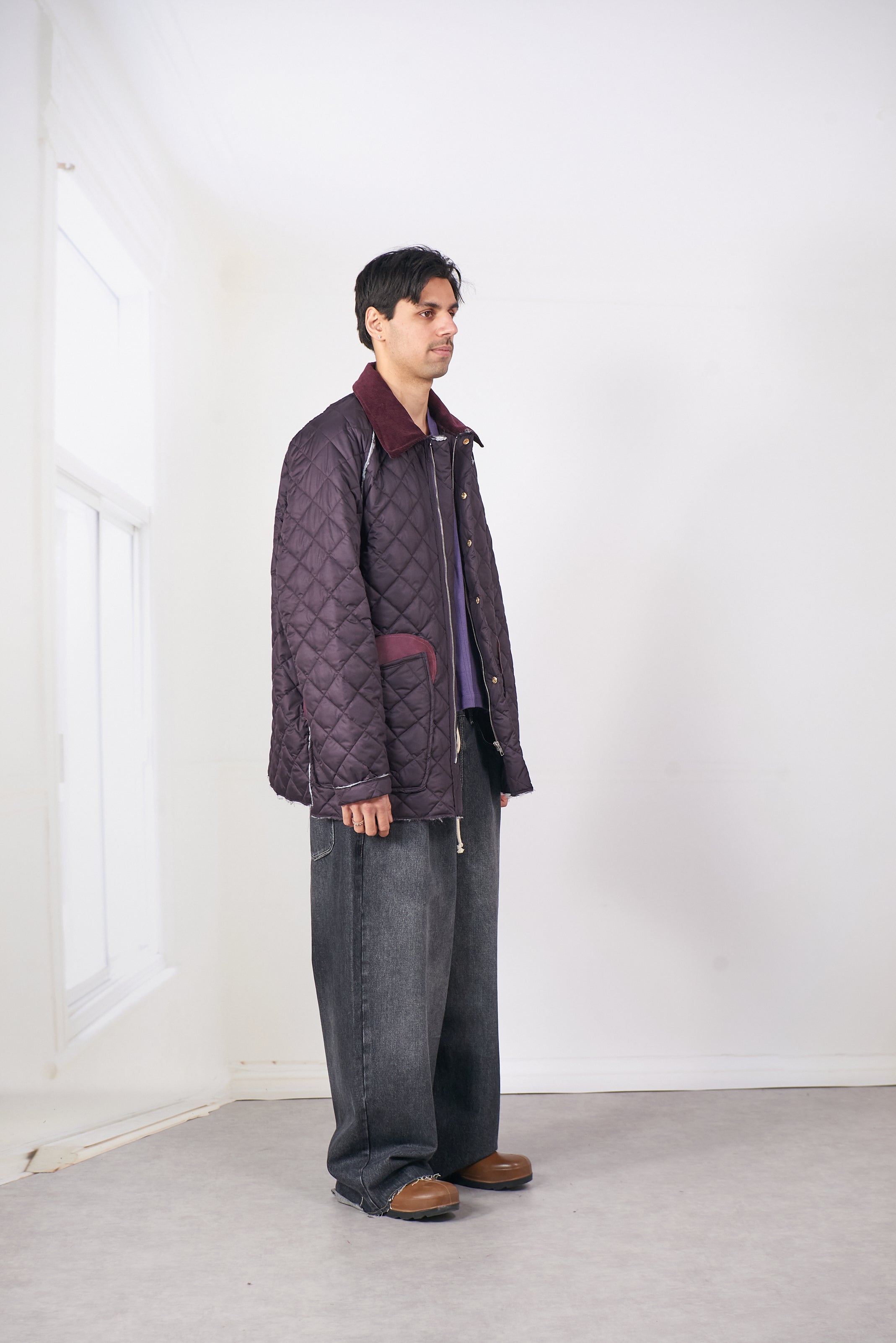 CF.20.10.04.01 QUILTED HUNTING JACKET purple