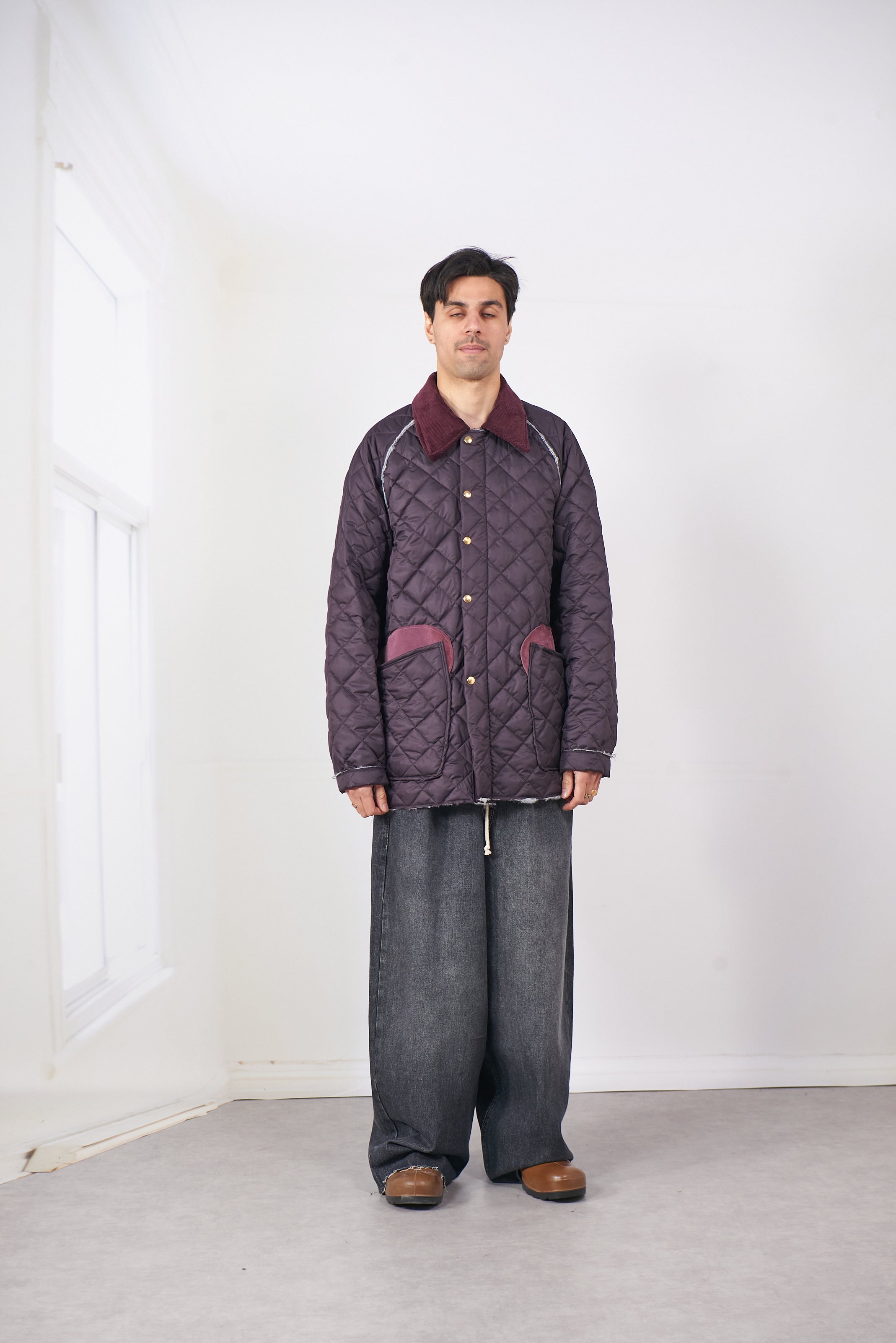 CF.20.10.04.01 QUILTED HUNTING JACKET purple