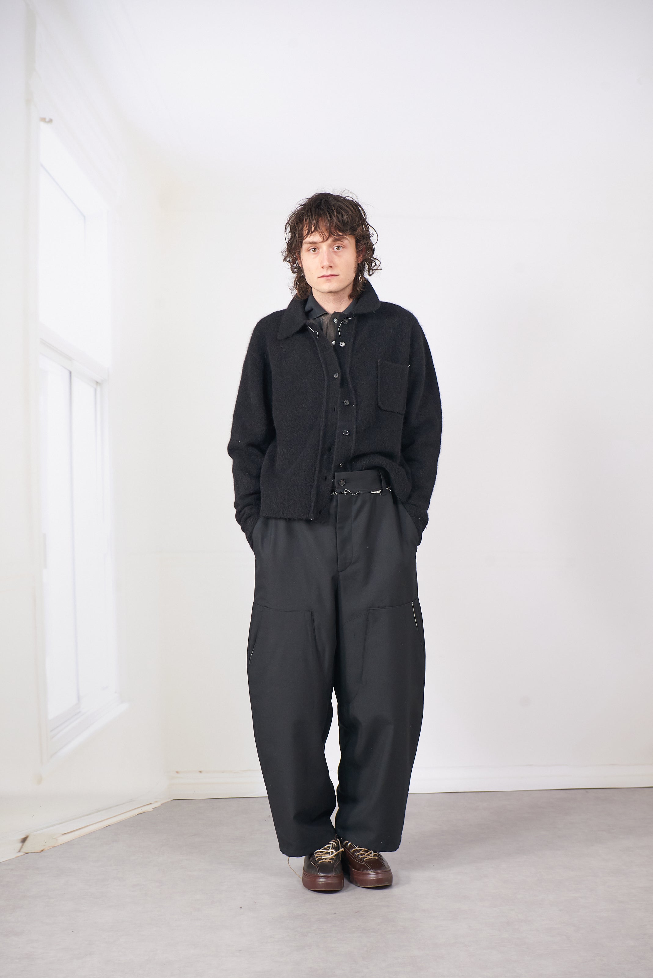 CF.20.03.04.01 HAIRY CARDIGAN black