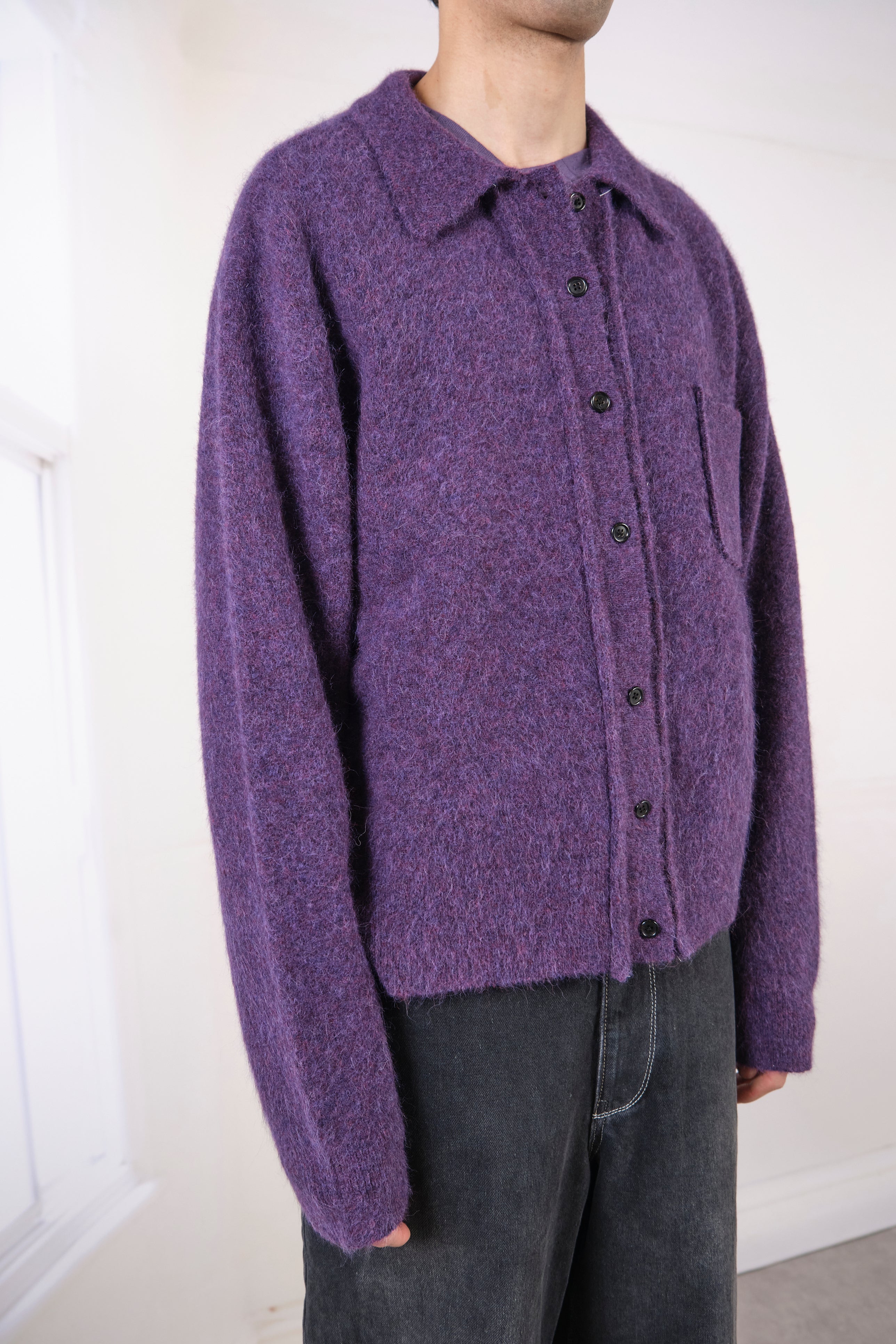 CF.20.03.04.01 HAIRY CARDIGAN purple