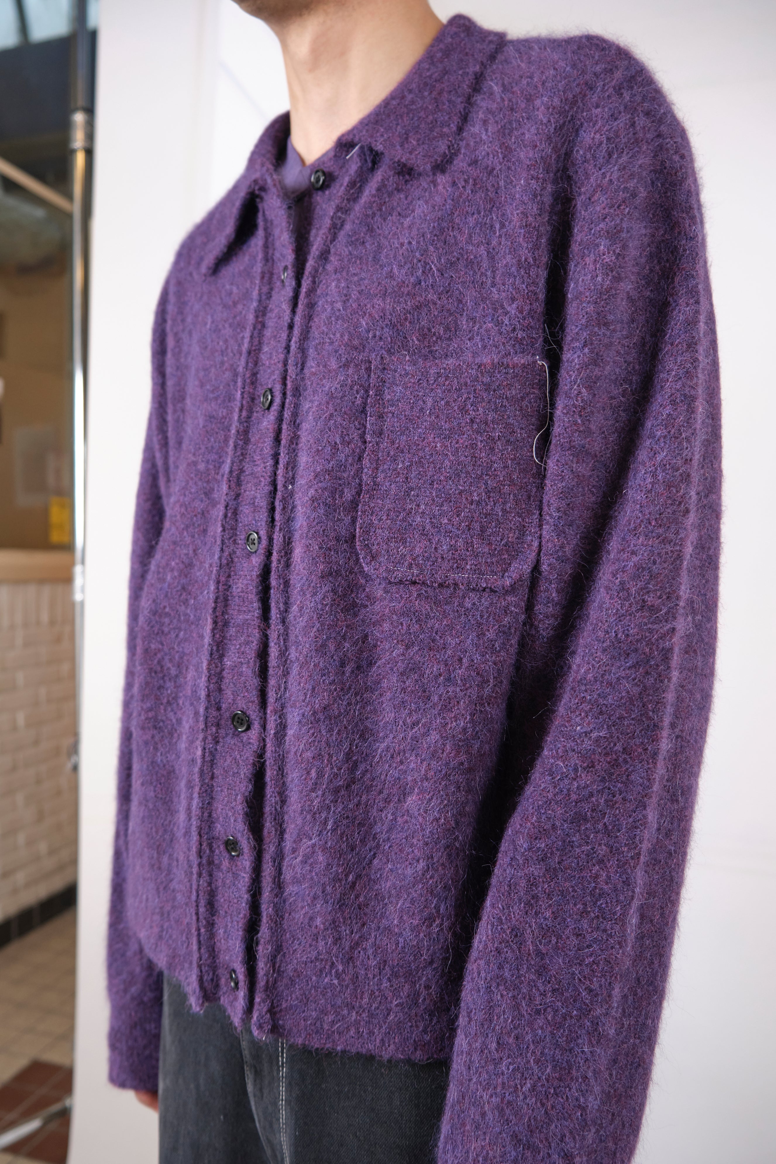CF.20.03.04.01 HAIRY CARDIGAN purple