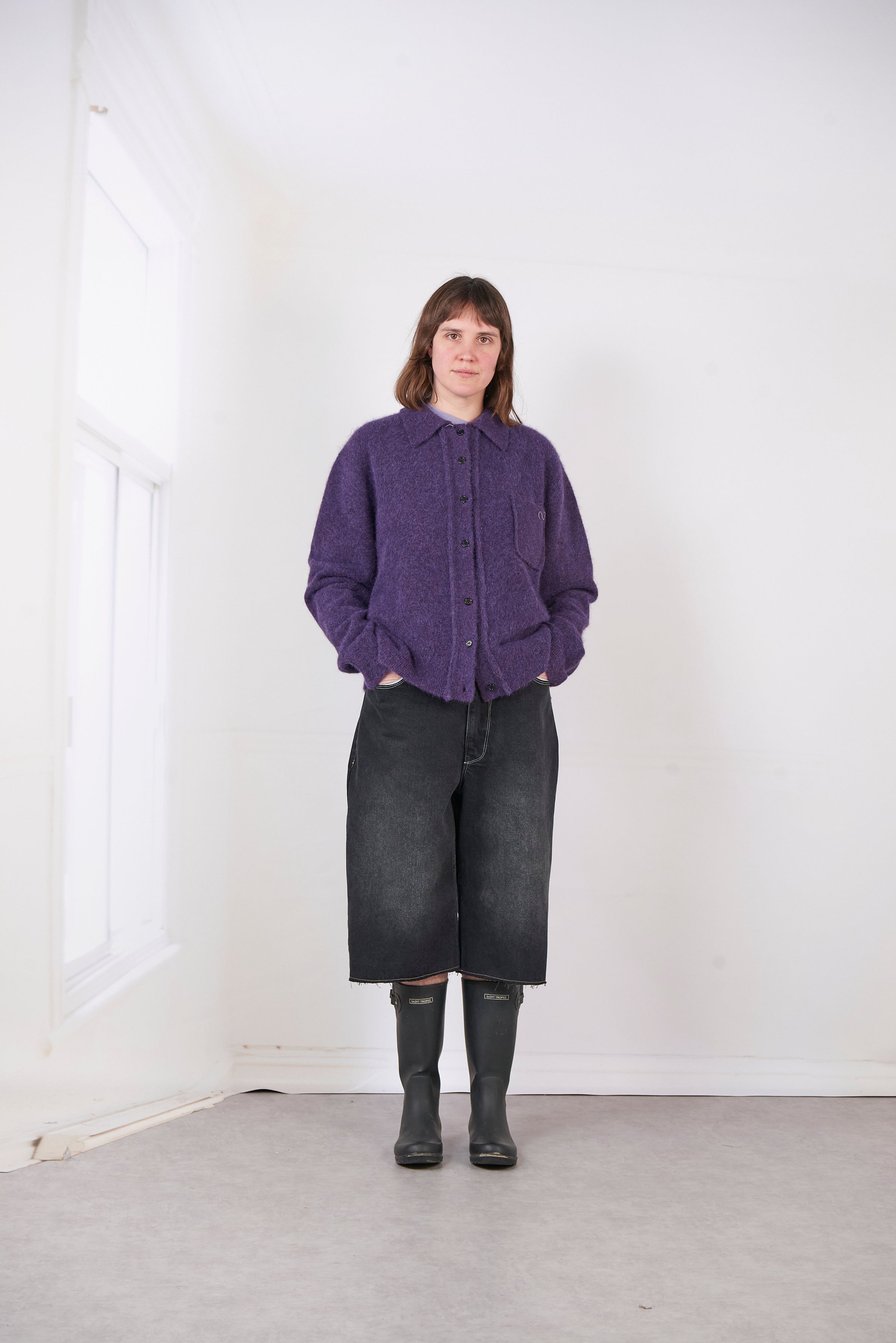 CF.20.03.04.01 HAIRY CARDIGAN purple