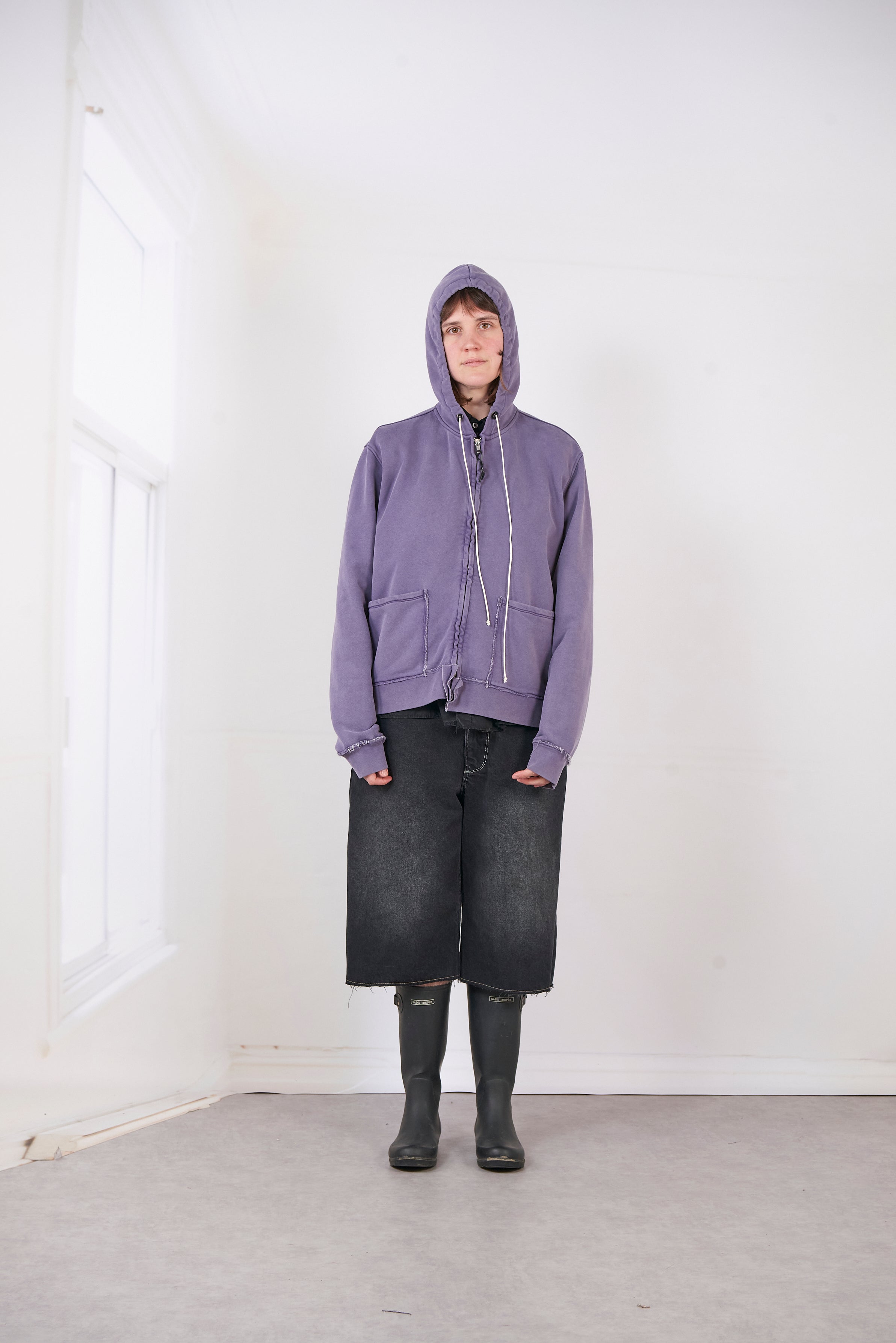 CF.20.02.01.01 FITTED ZIP HOODIE dark purple