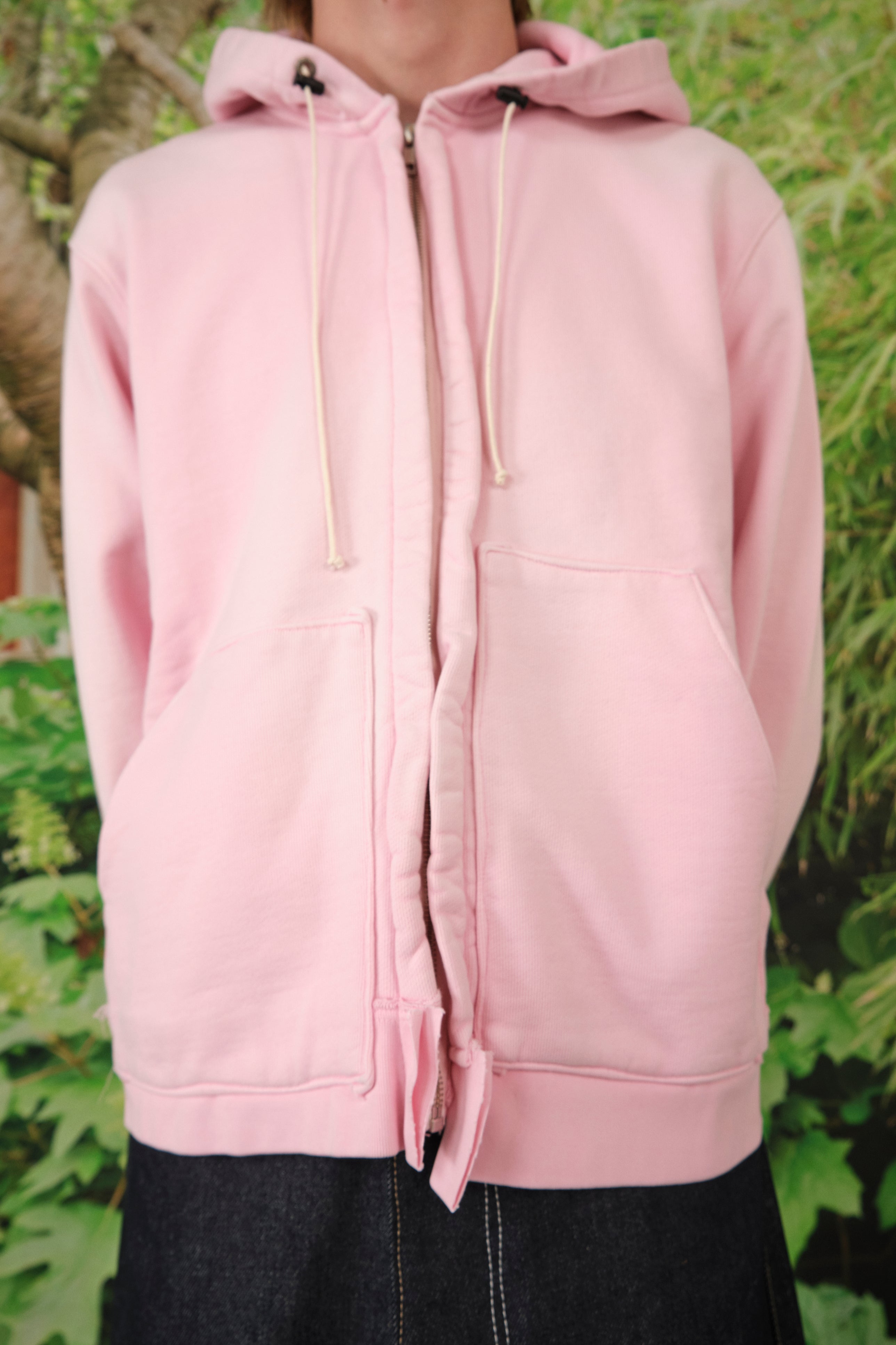 CF.19.02.01.01 FITTED ZIP HOODIE pink sun faded