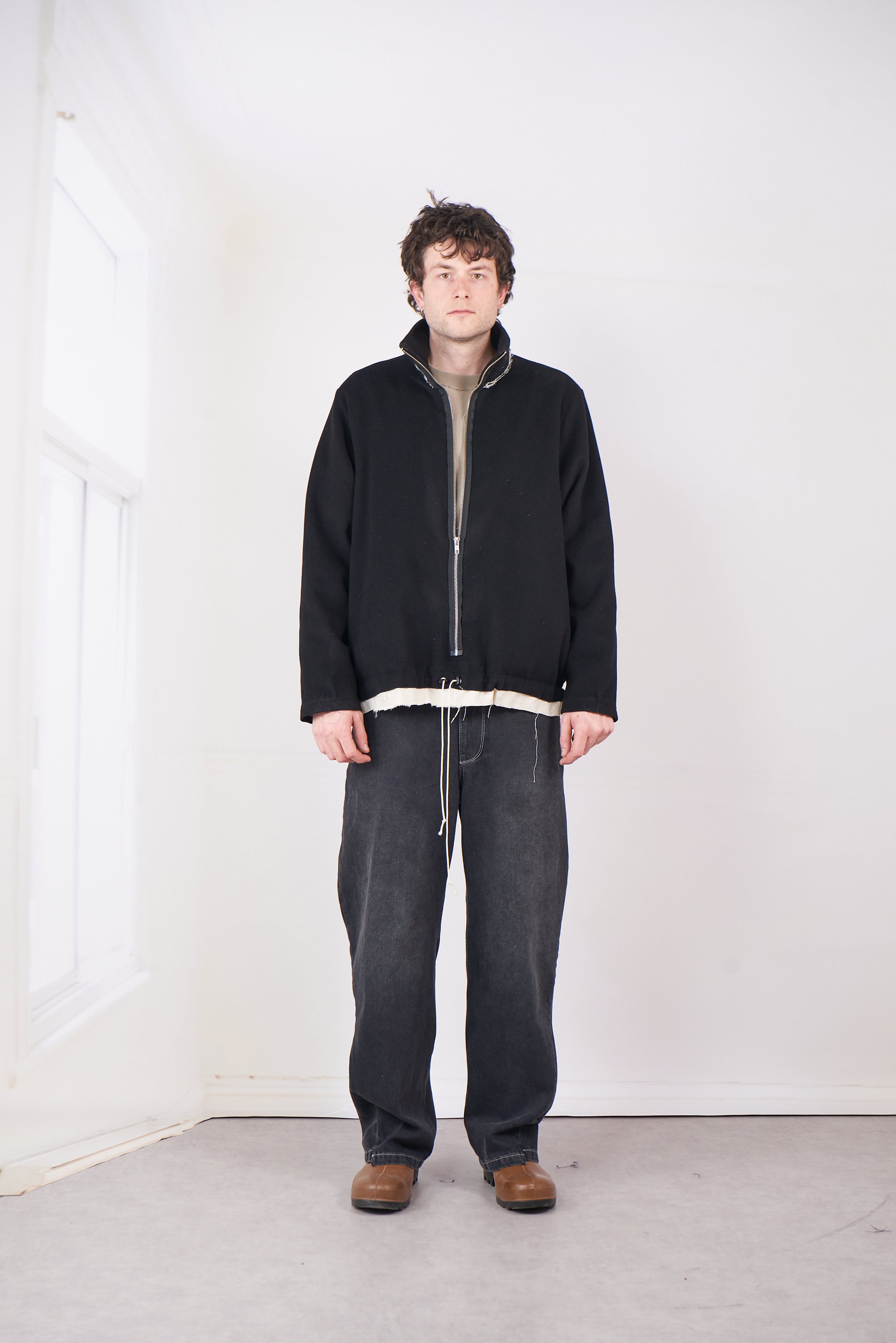 CF.20.09.03.01 FLEECE ANORAK BLACK – Camiel Fortgens