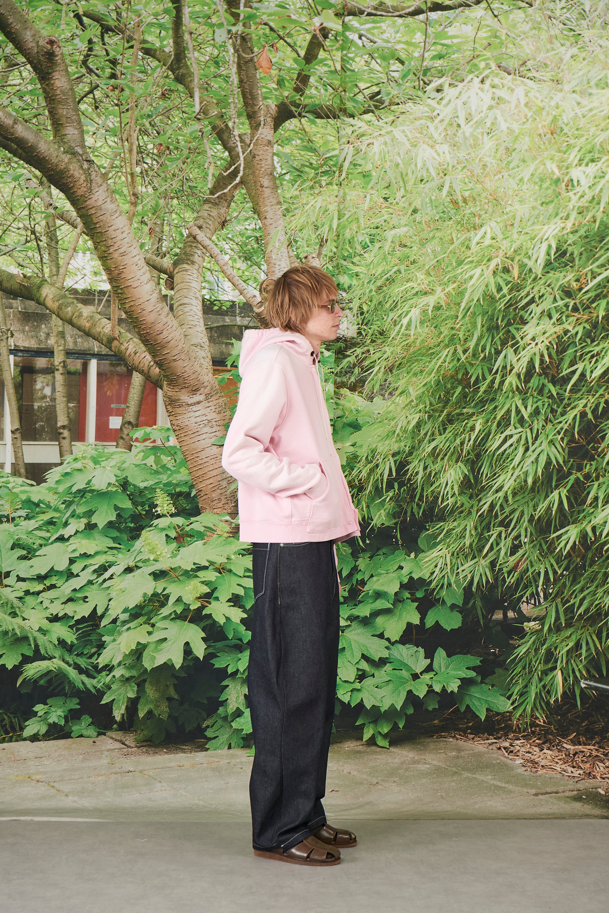 ★032c★ U FACELESS OVERSIZED HOODIE FADED PINK FAITHLESS OV FAITHLESS