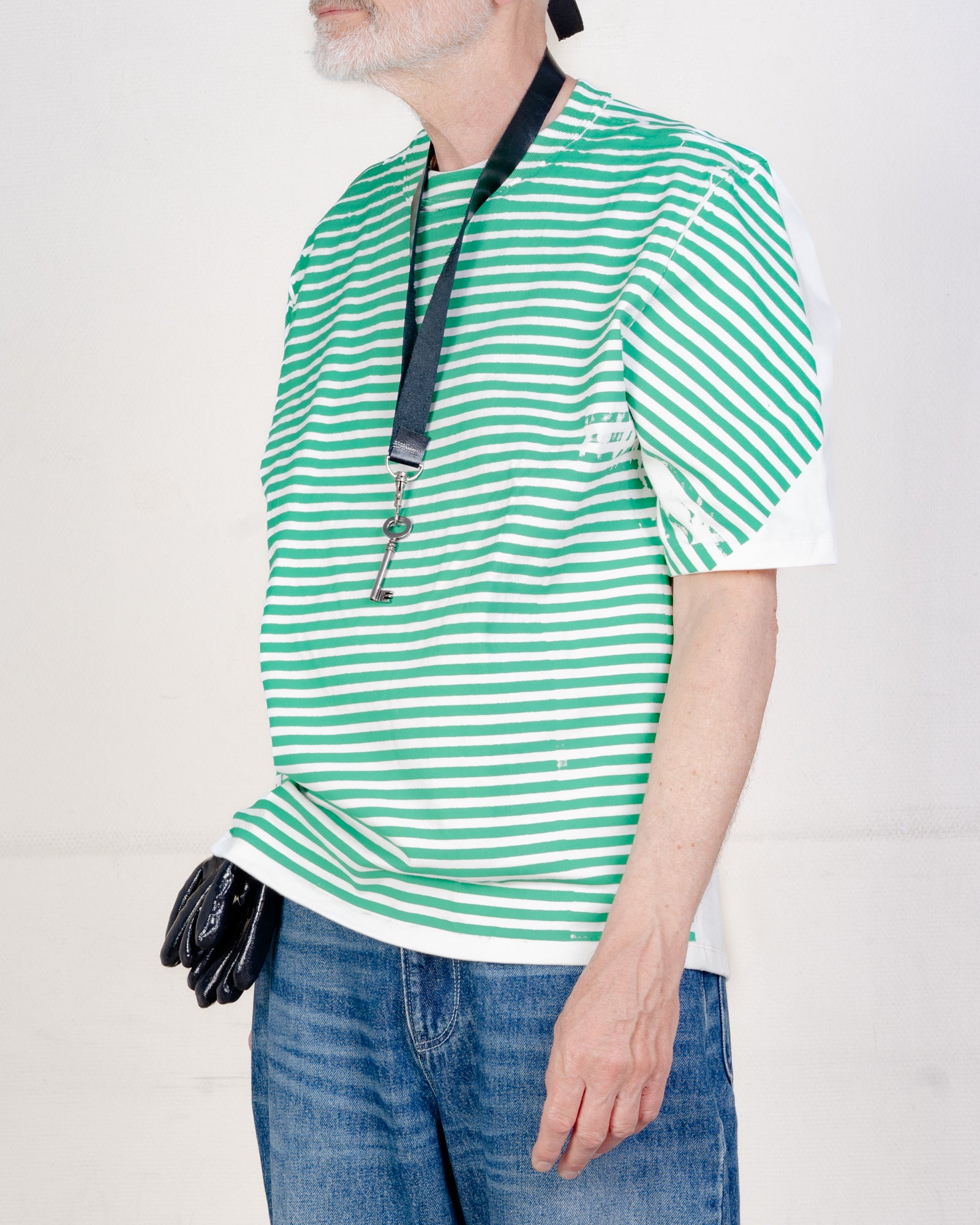 CF.21.01.05.05 BIG TEE heavy jersey green/white stripe