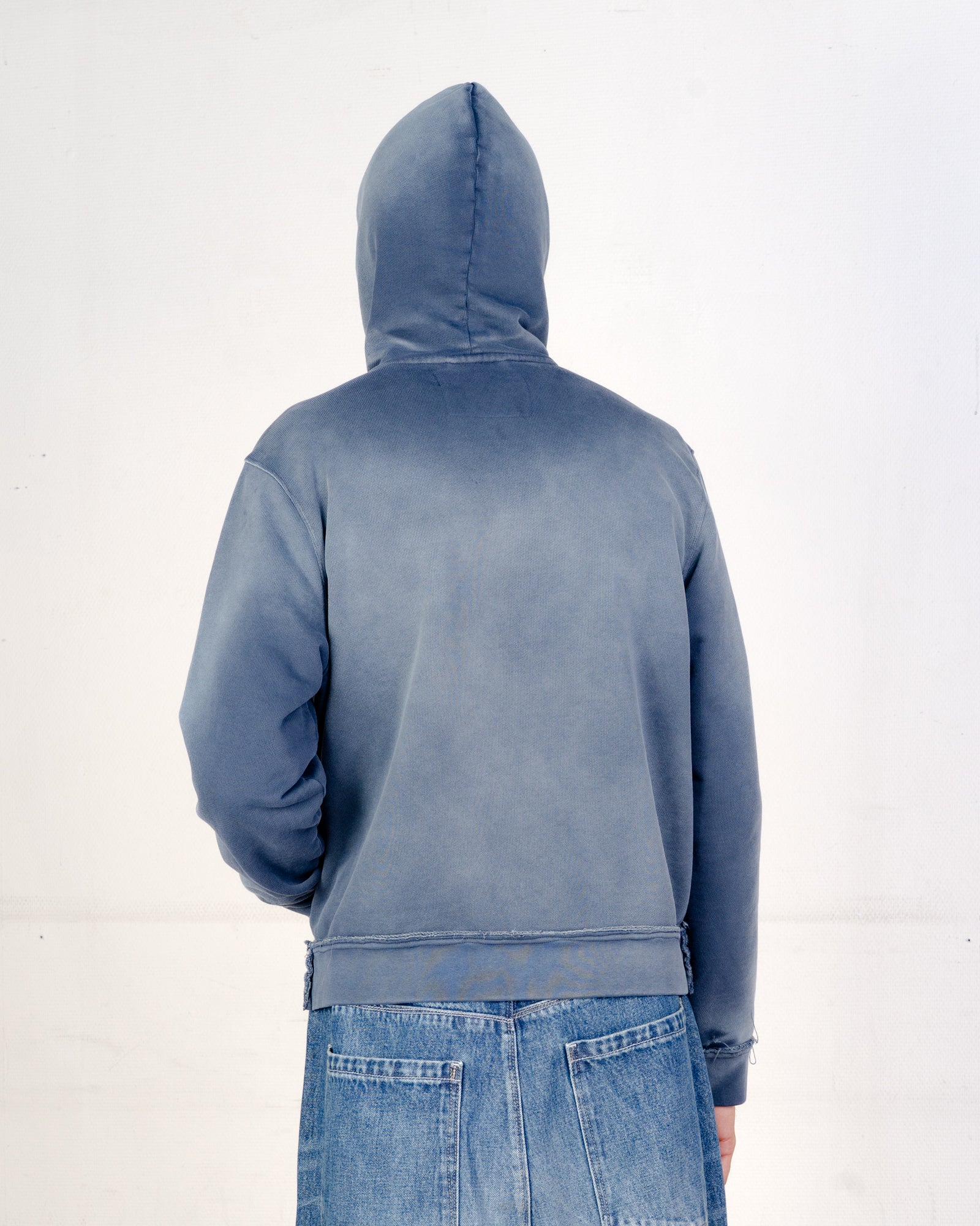 CF.21.02.02.03 FITTED ZIP HOODIE heavy sweat navy sunfade