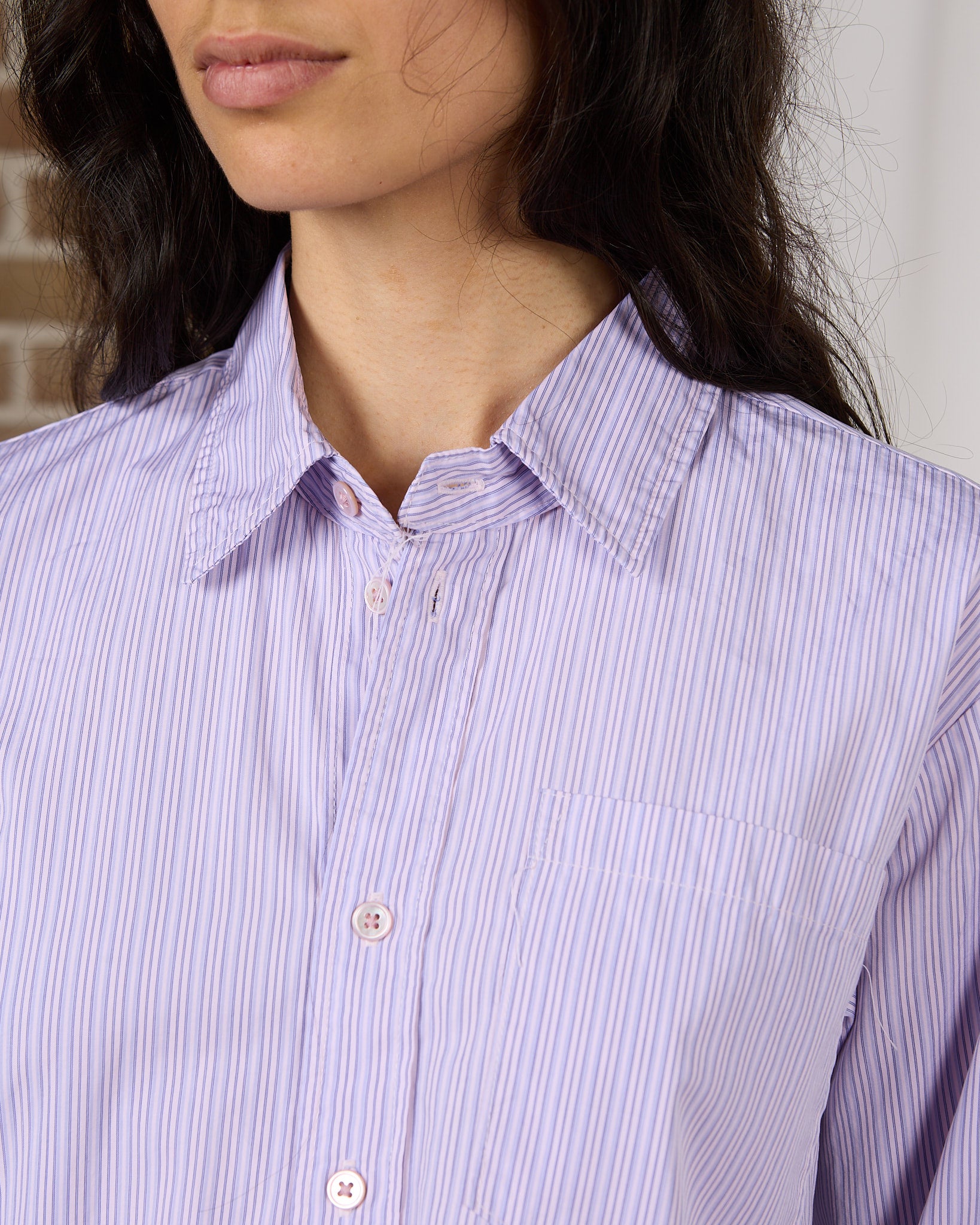CF.23.04.03.01 LS - NORMAL SHIRT papertouch shirting blue stripe + pink overdye
