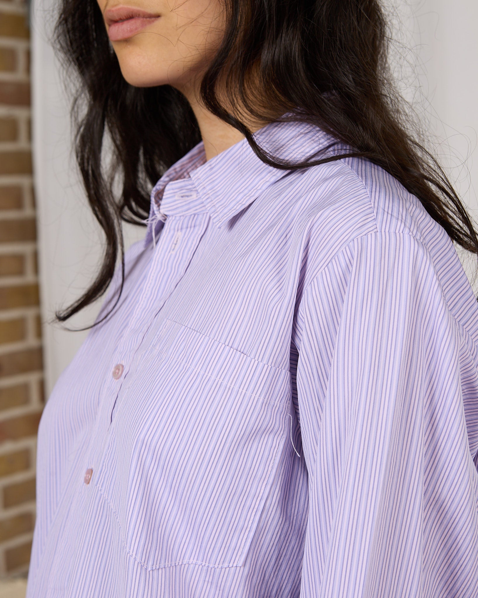 CF.23.04.03.01 LS - NORMAL SHIRT papertouch shirting blue stripe + pink overdye
