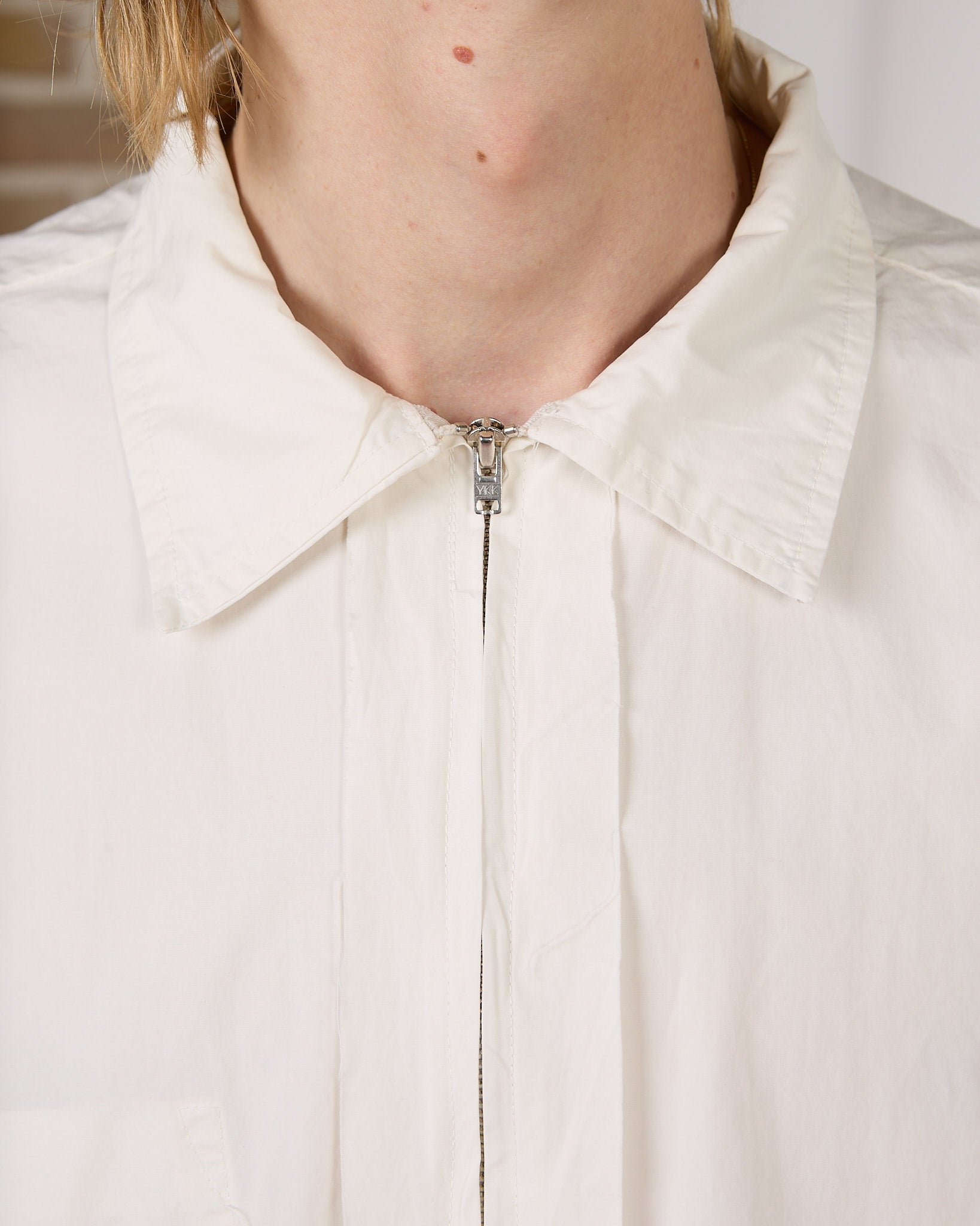 CF.23.04.01.01 SS - ZIP SHIRT papertouch shirting lily white