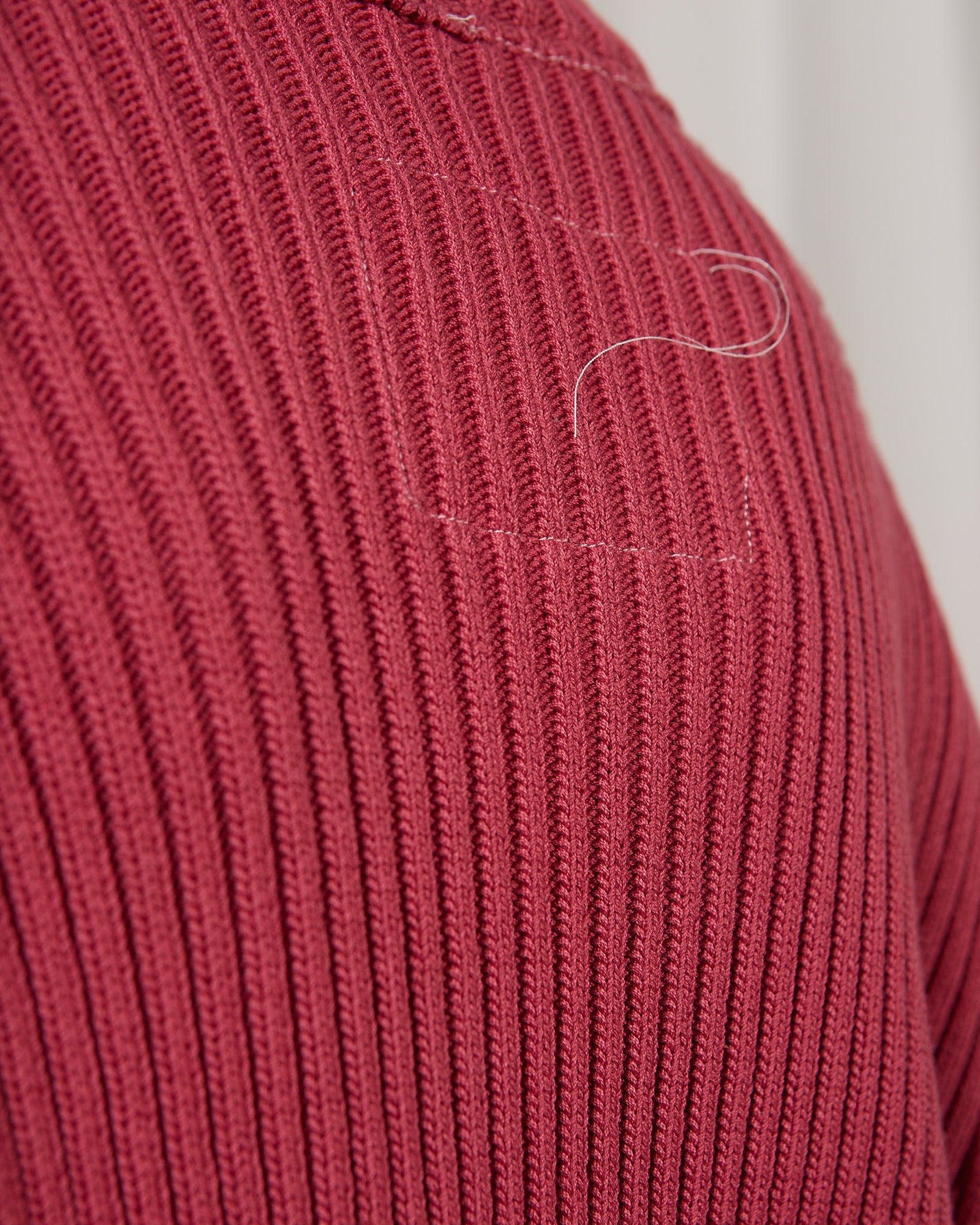 CF.23.03.05.02  ZIP-UP KNIT cotton 2x2 rib vintage red