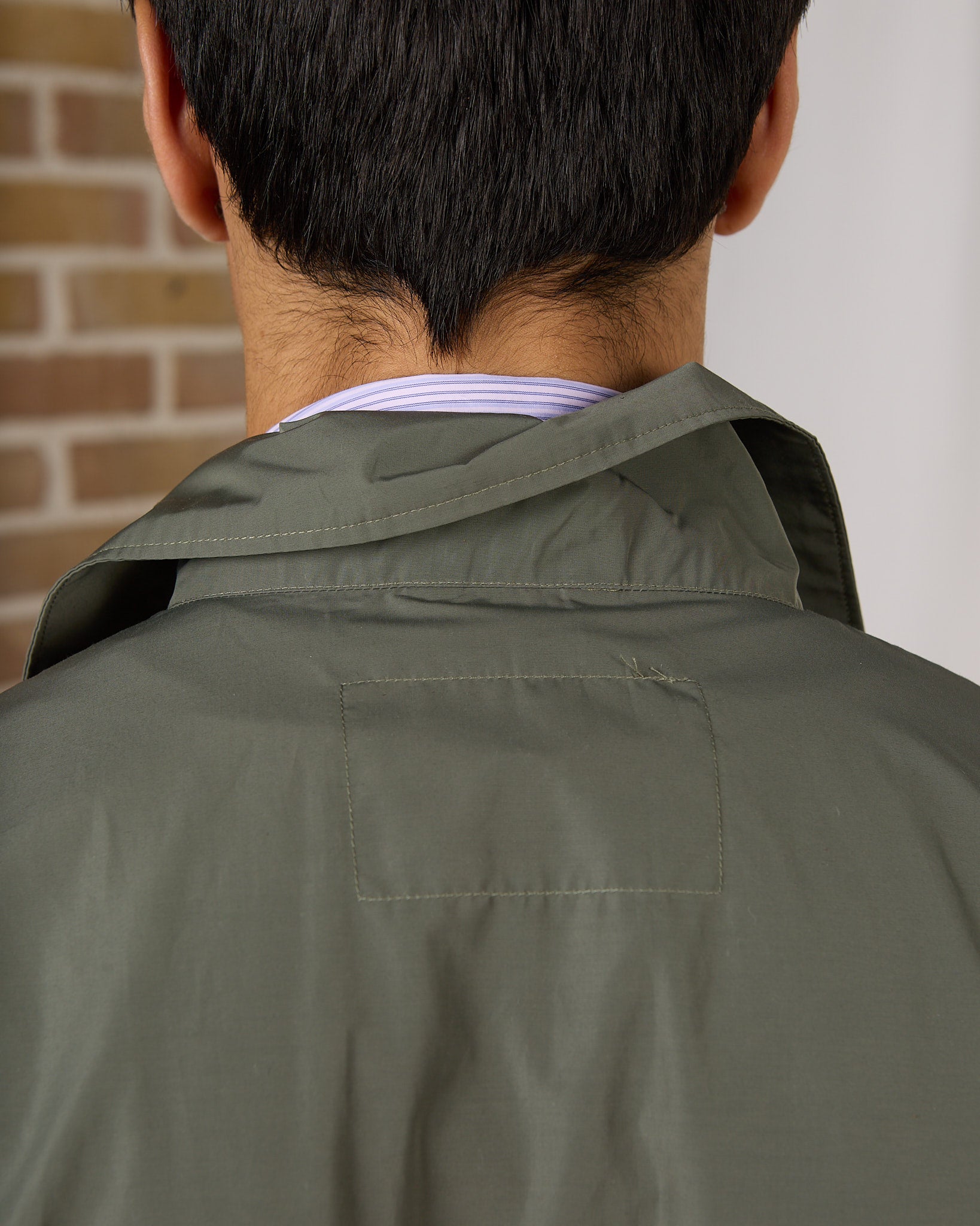 CF.23.10.02.01 STRIPE SIMPLE JACKET technical dark sage