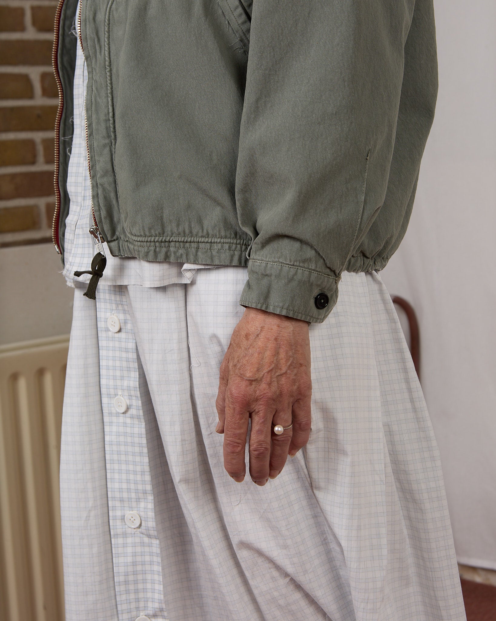 CF.23.10.01.01 SIMPLE JACKET washed twill vintage green