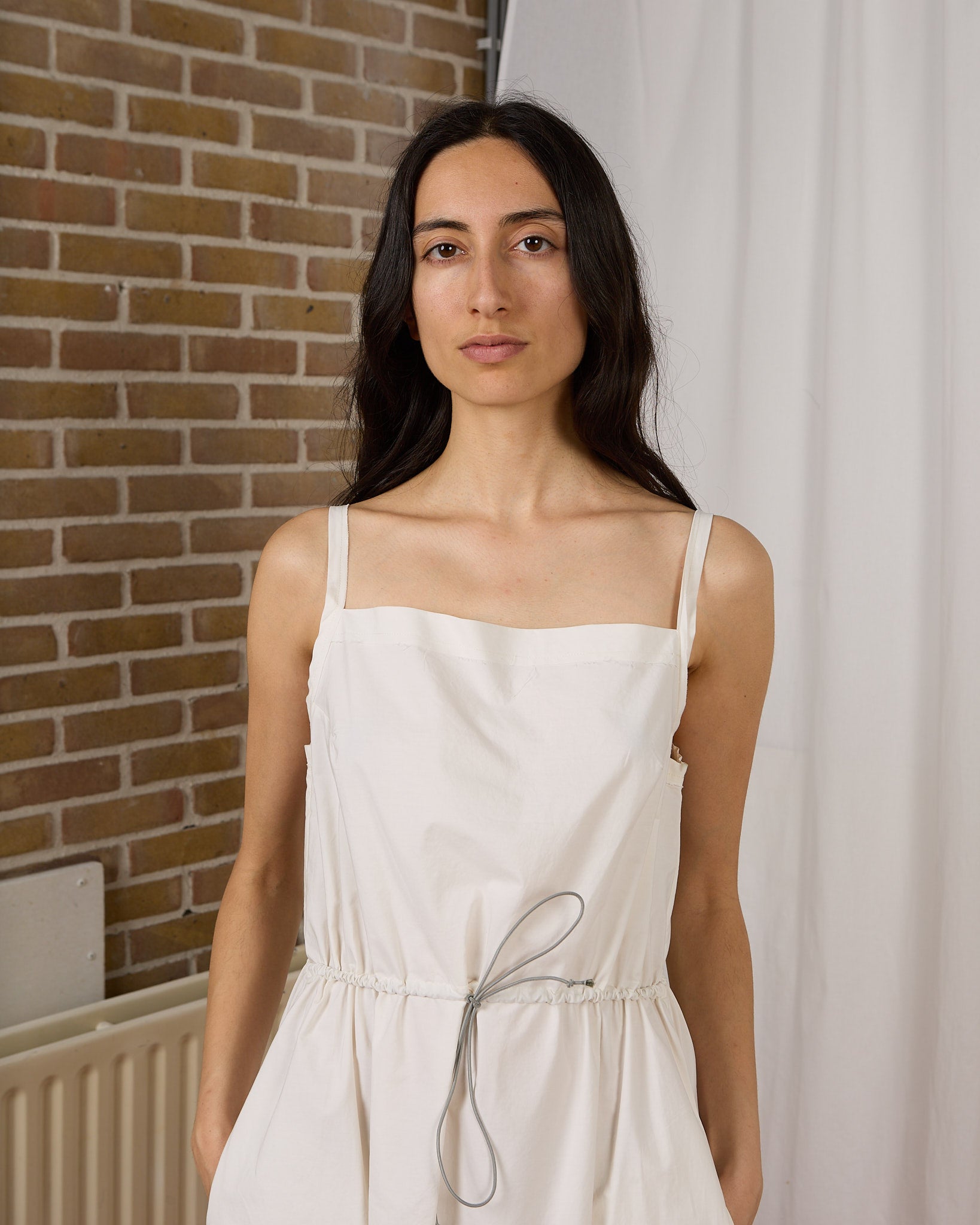 CF.23.08.01.02 SLIP DRESS papertouch shirting off-white