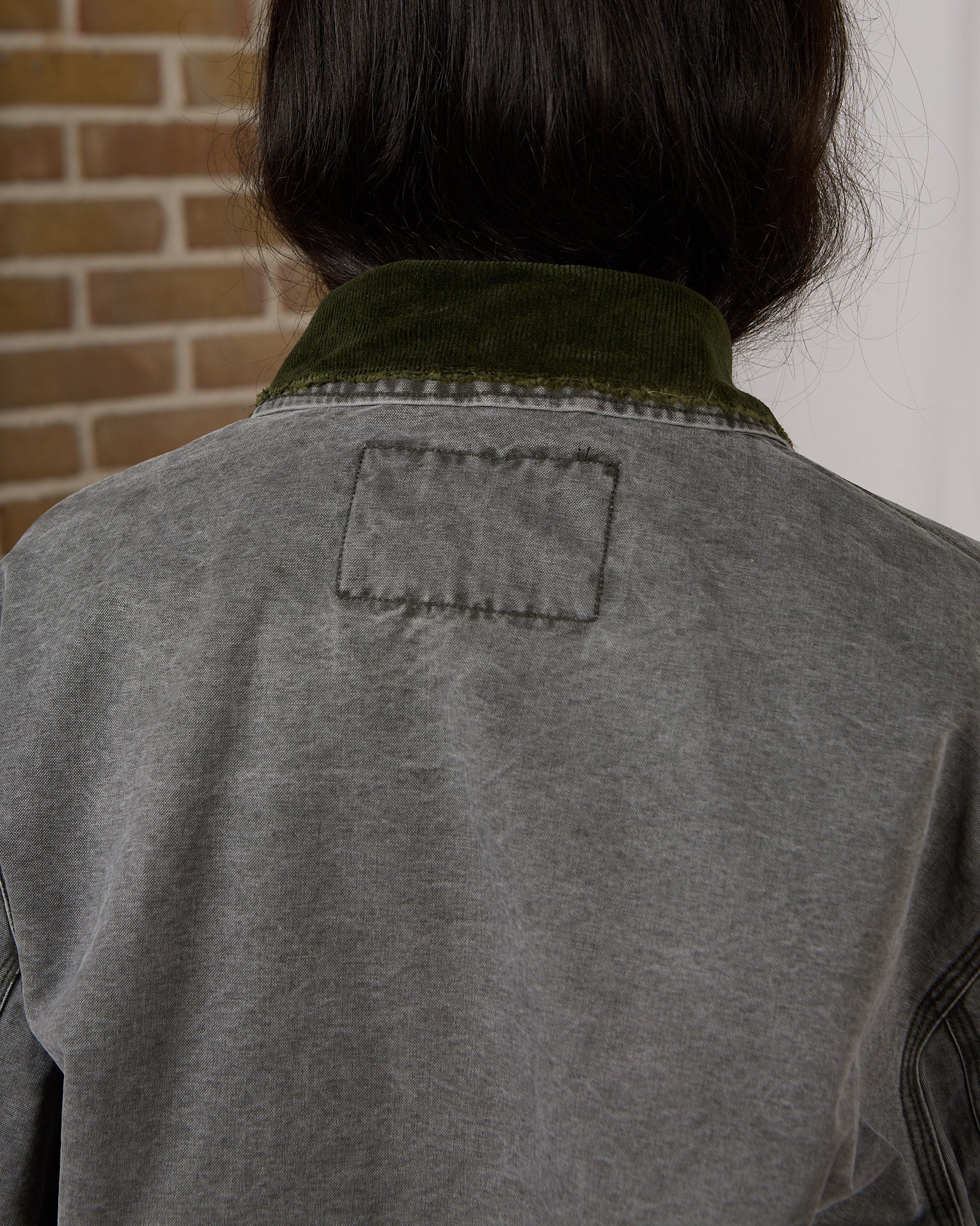 CF.23.10.03.01 WORKER JACKET heavy canvas black green