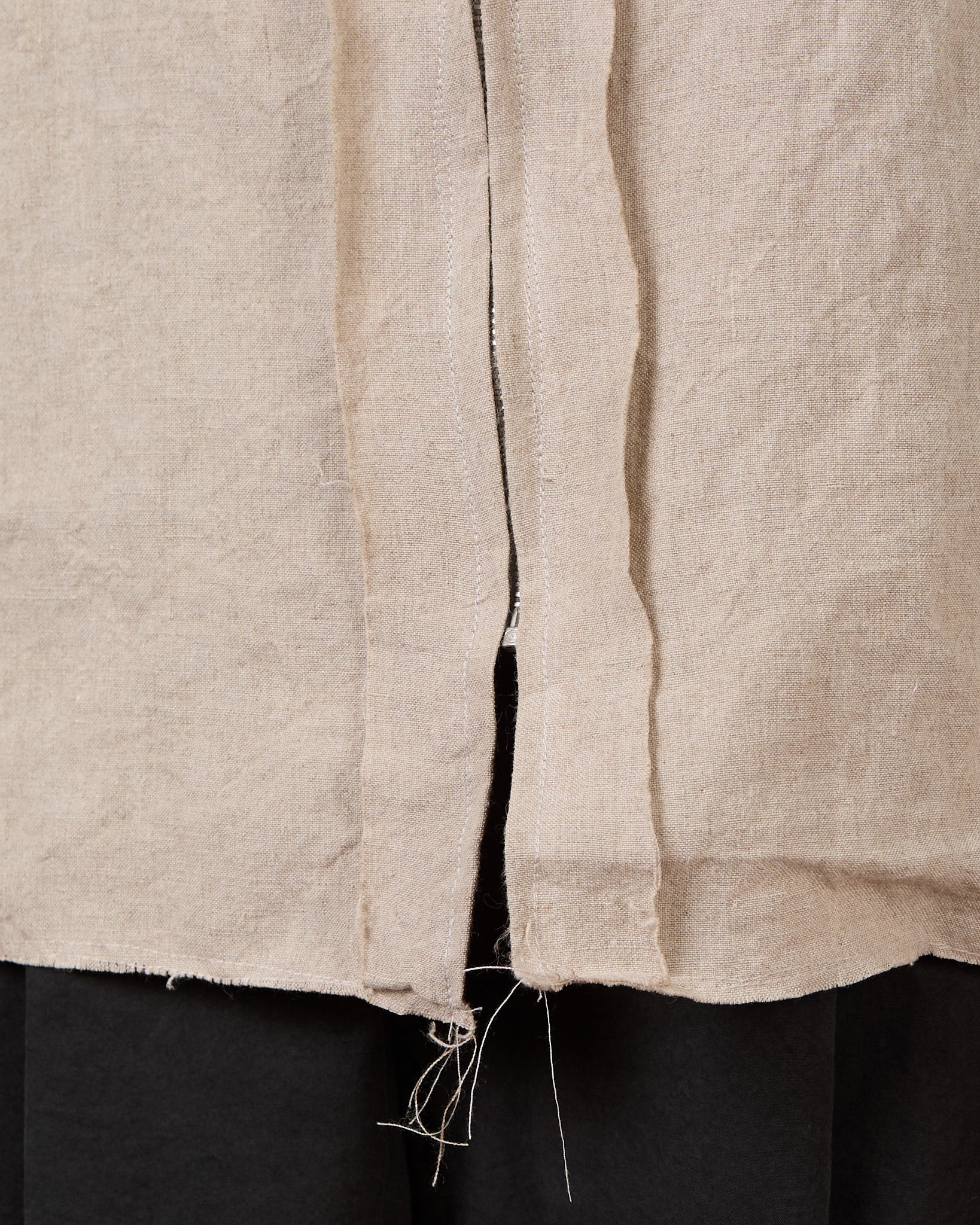 CF.23.04.01.03 SS - ZIP SHIRT light weight linen sand