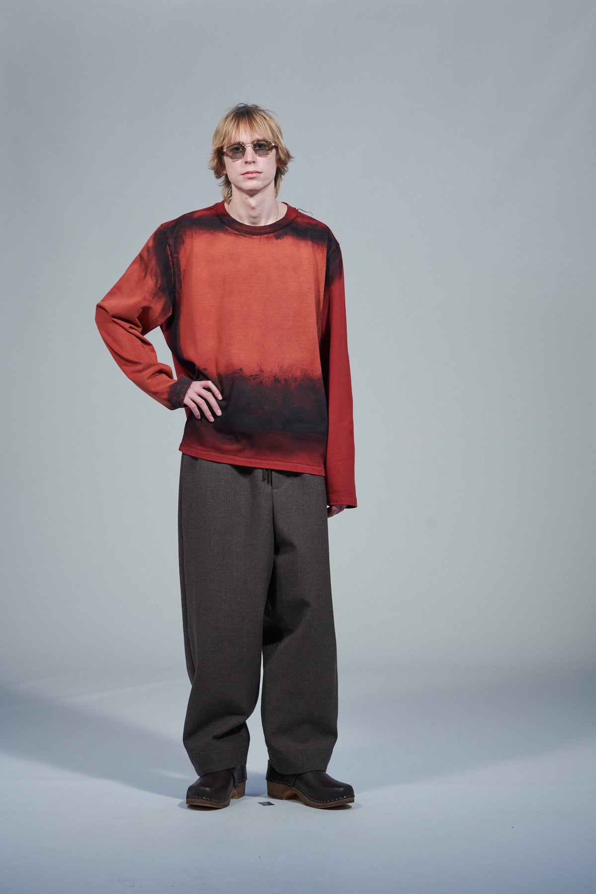 CF.22.01.04.04 PAINTED BIG TEE LS heavy jersey red/black