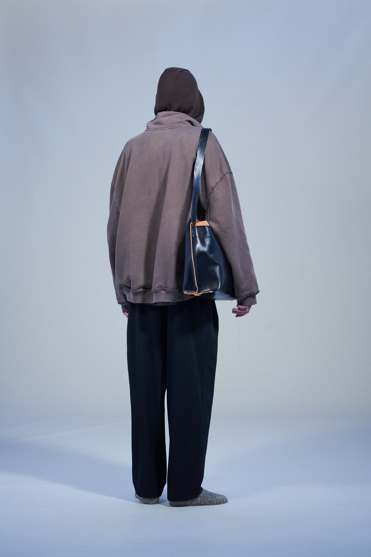 CF.22.02.02.03 HALF-ZIP SWEAT heavy loop-back vintage brown