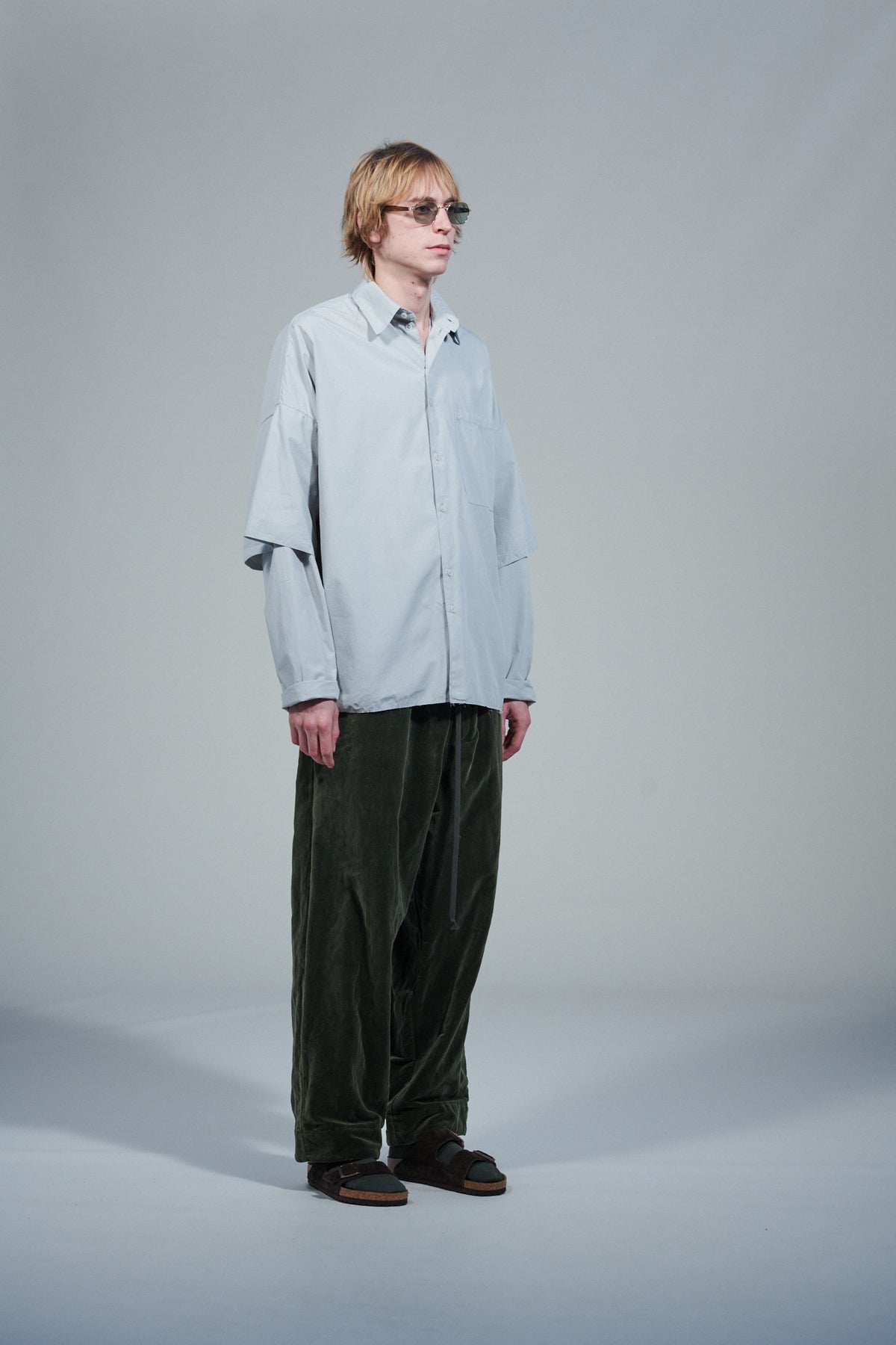 CF.22.04.04.02 DOUBLE SLEEVE SHIRT shirting light grey