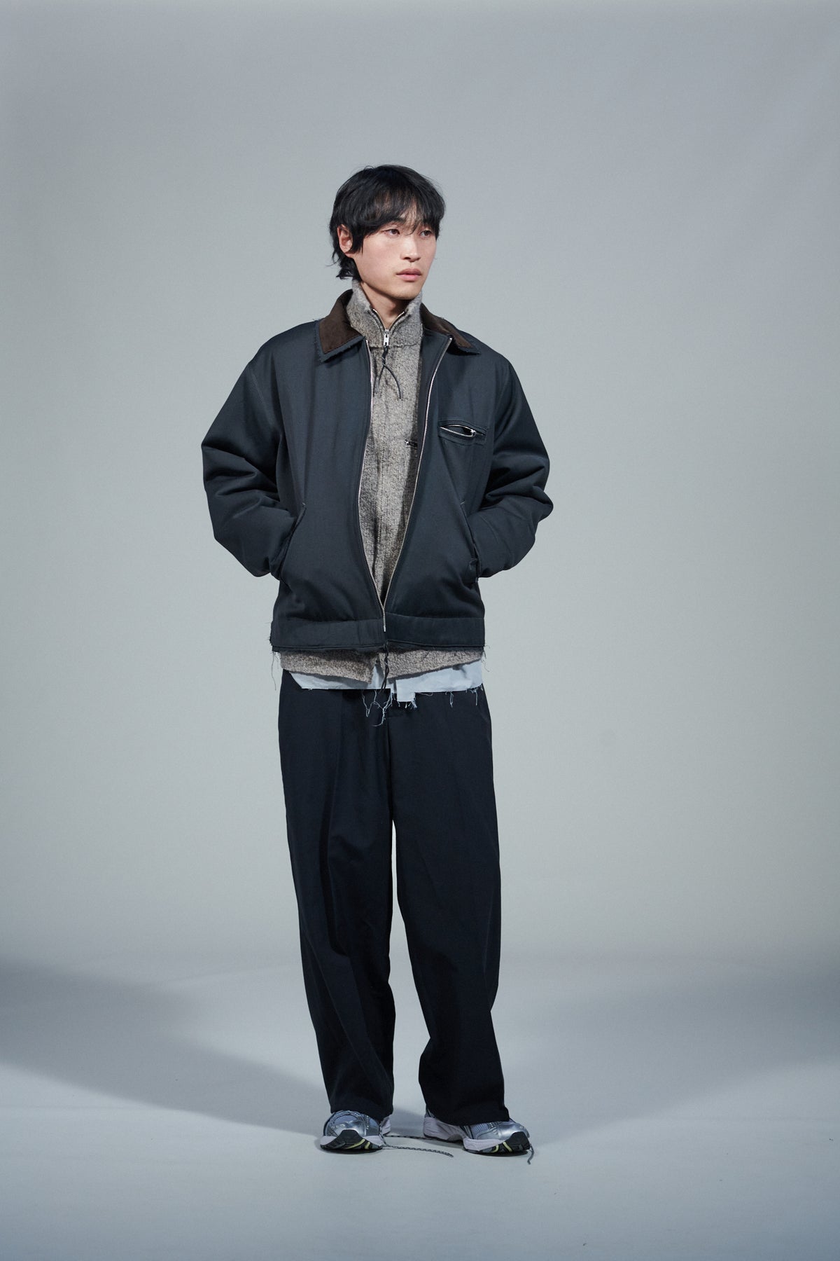 CF.22.10.03.01 WORKER JACKET wool twill grey