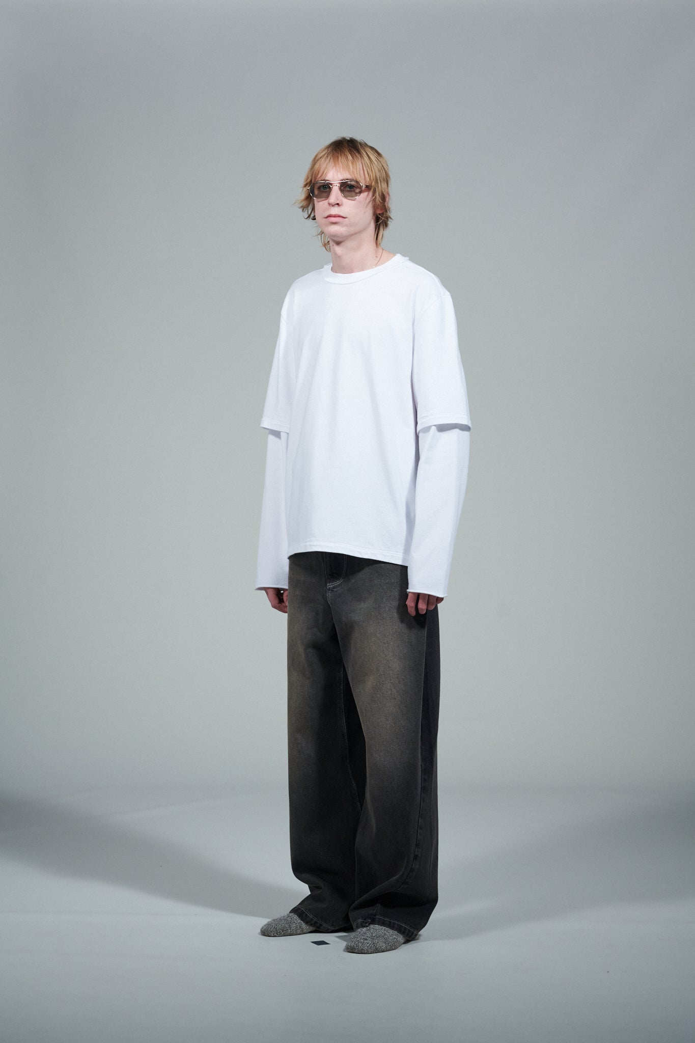 CF.22.01.06.02 DOUBLE SLEEVE BIG TEE heavy jersey optical white