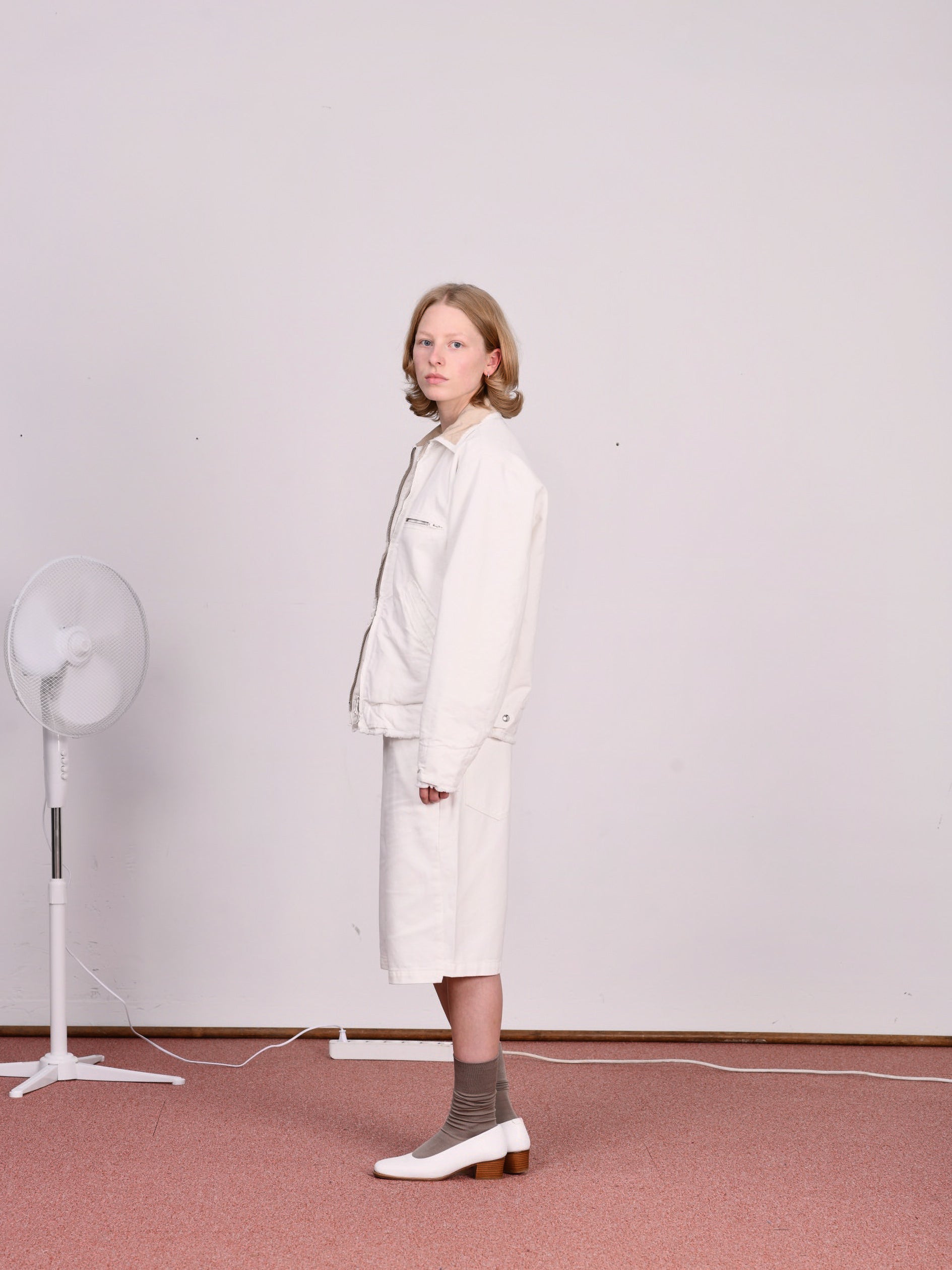CF.23.10.03.01 WORKER JACKET heavy canvas lily white