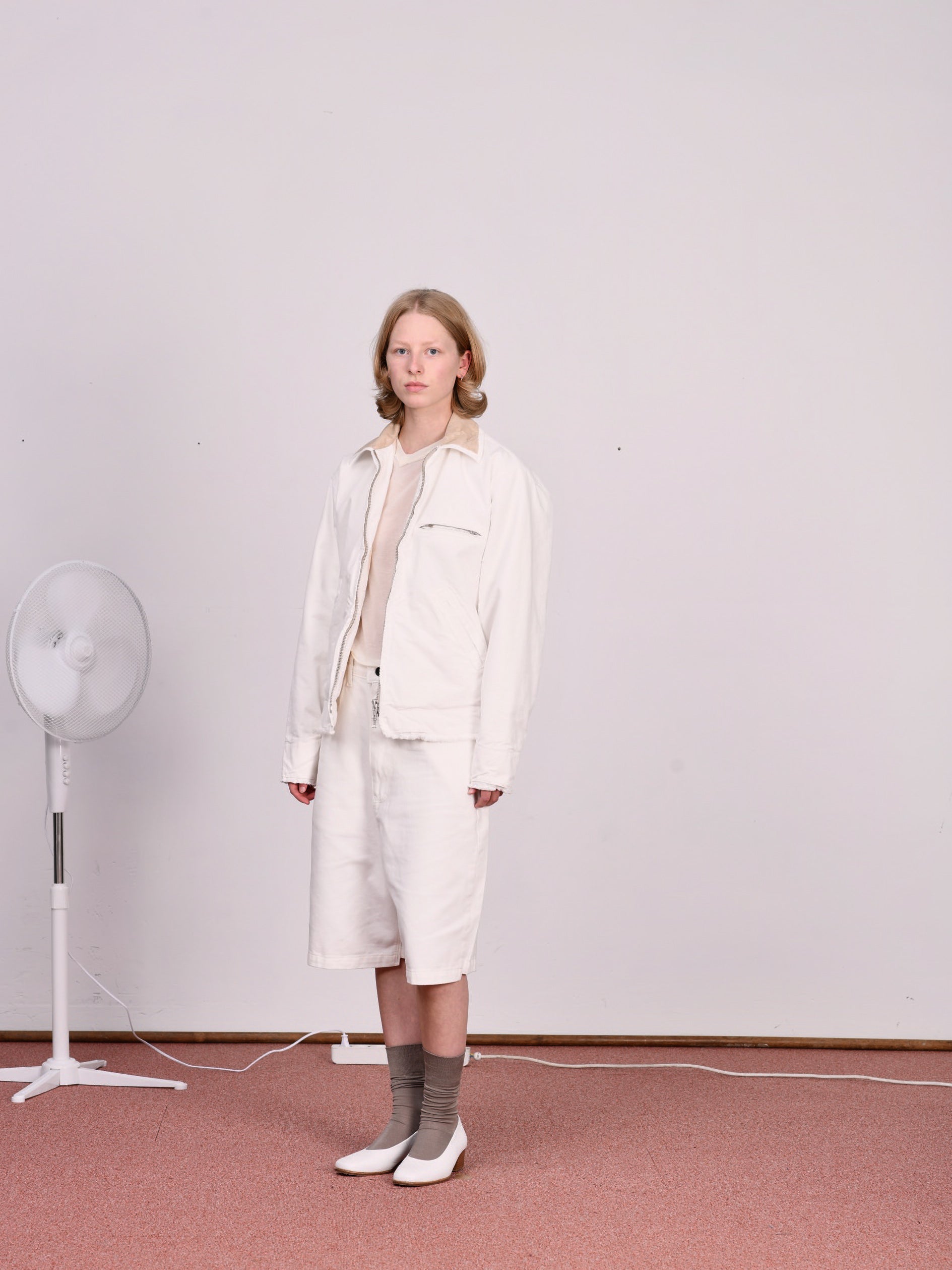 CF.23.10.03.01 WORKER JACKET heavy canvas lily white