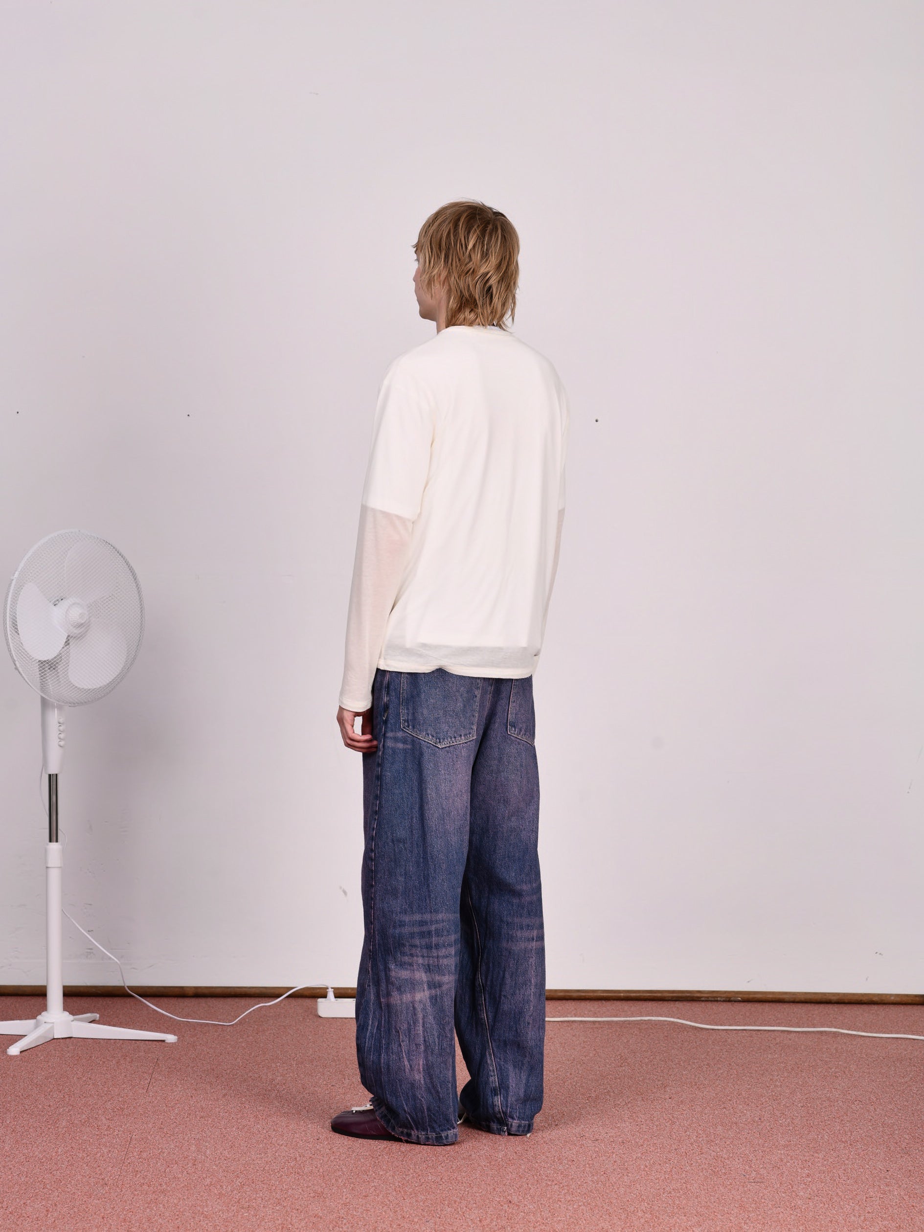 CF.23.15.03.03 WOBBLY JEANS washed denim blue/pink overdye
