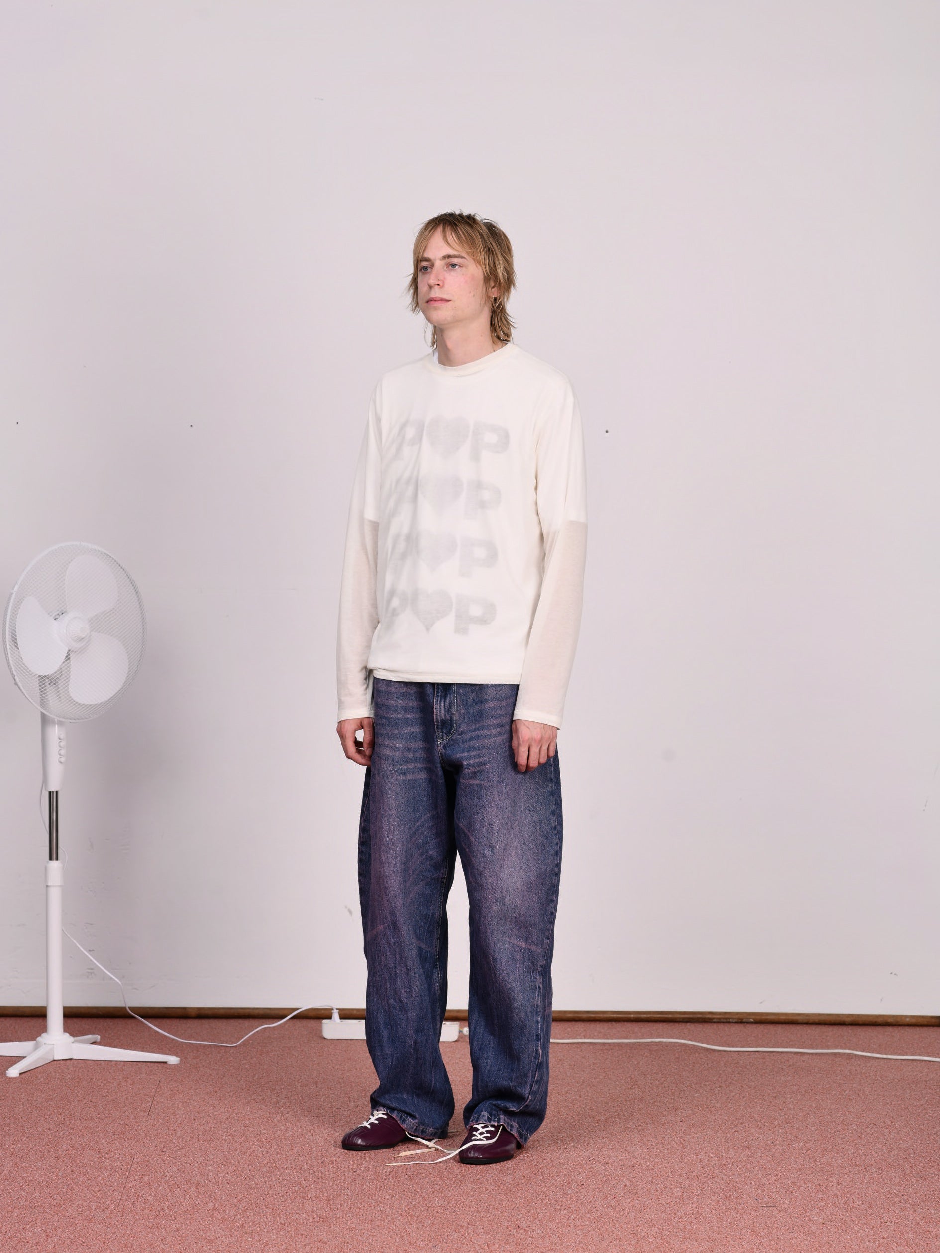 CF.23.15.03.03 WOBBLY JEANS washed denim blue/pink overdye