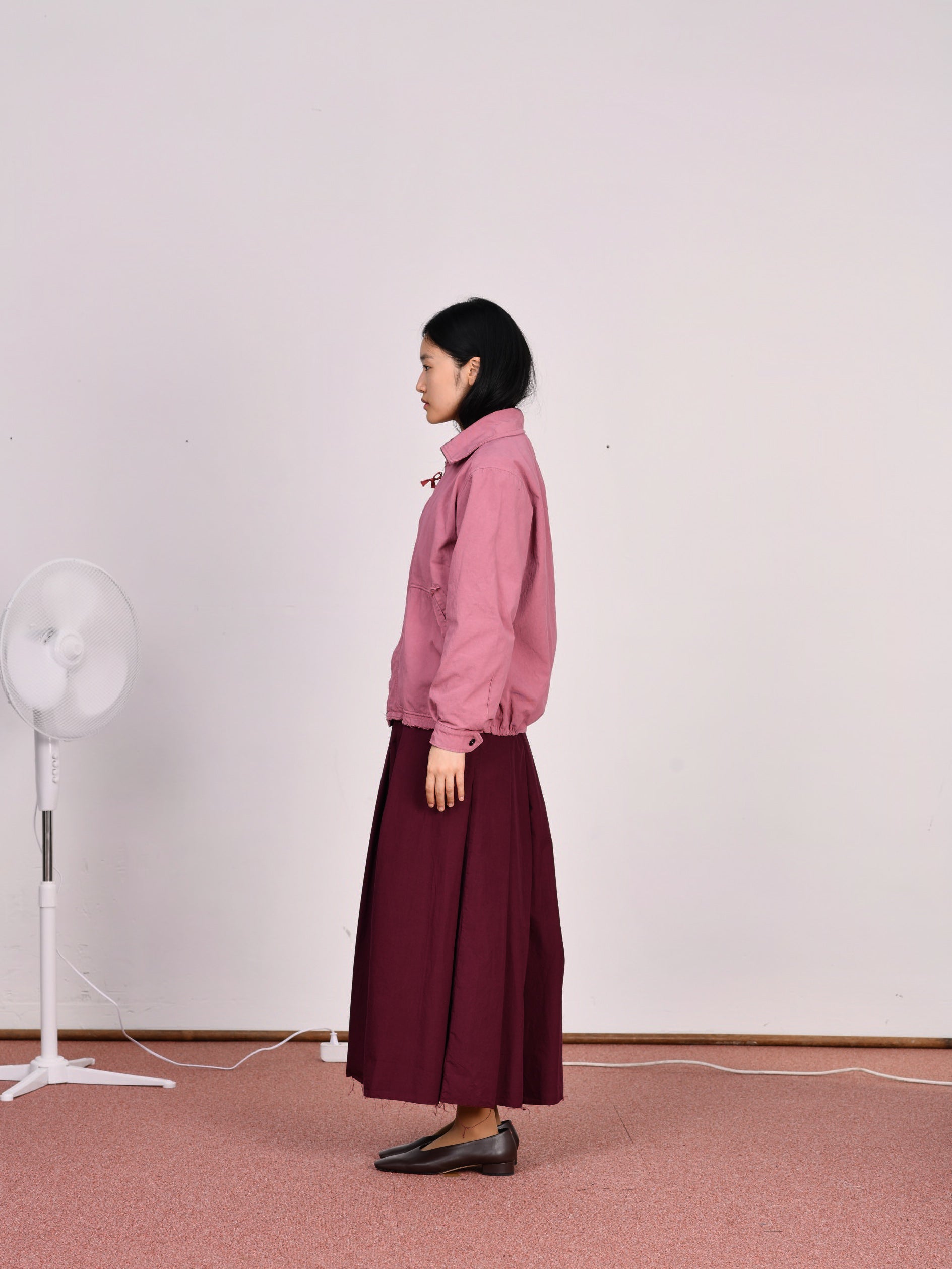 CF.23.10.01.02 SIMPLE JACKET washed twill vintage pink