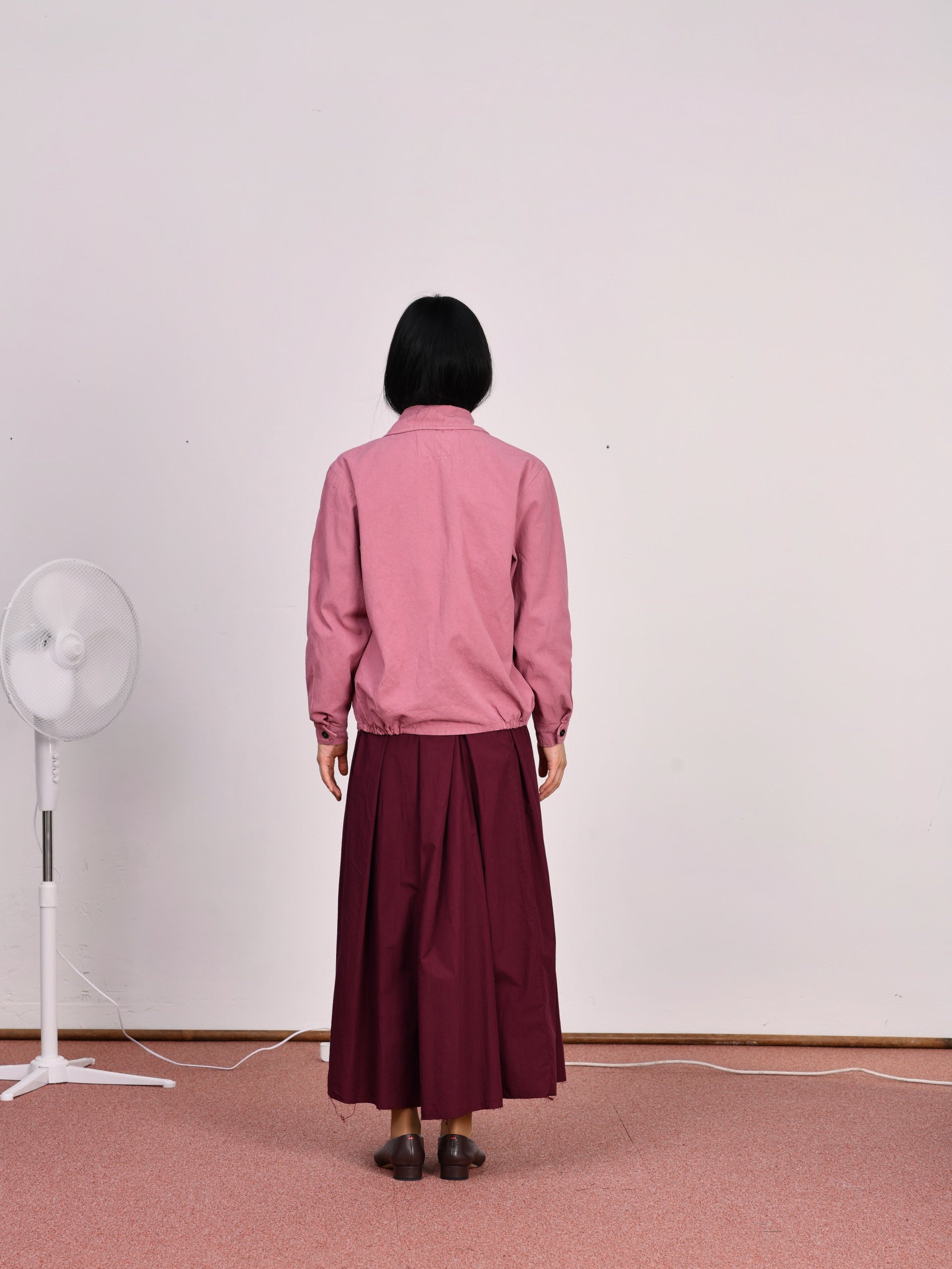 CF.23.10.01.02 SIMPLE JACKET washed twill vintage pink