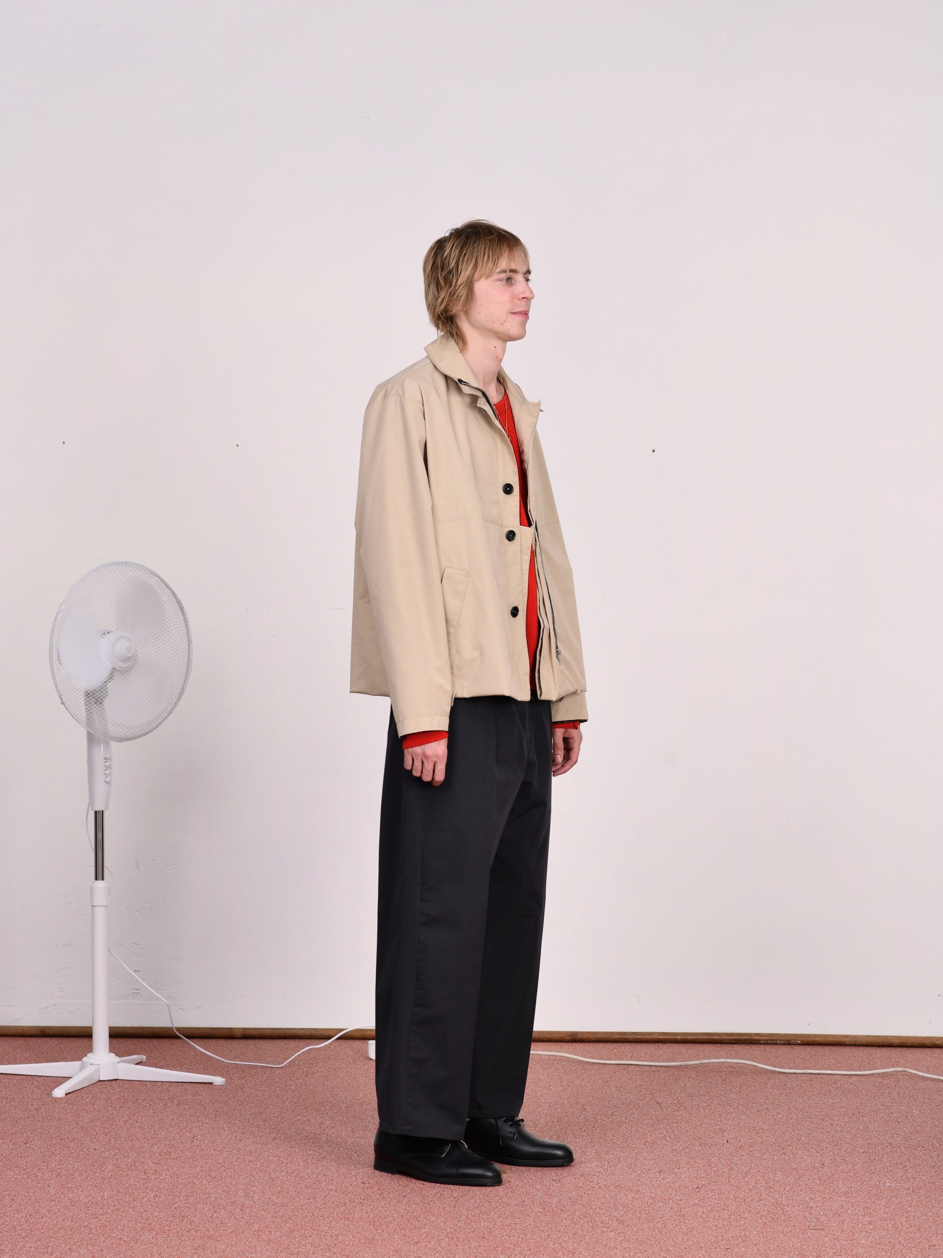 CF.23.RESEARCH.17.01 FOLDED ZIP TRENCH COAT macintosh twill beige or mud grey