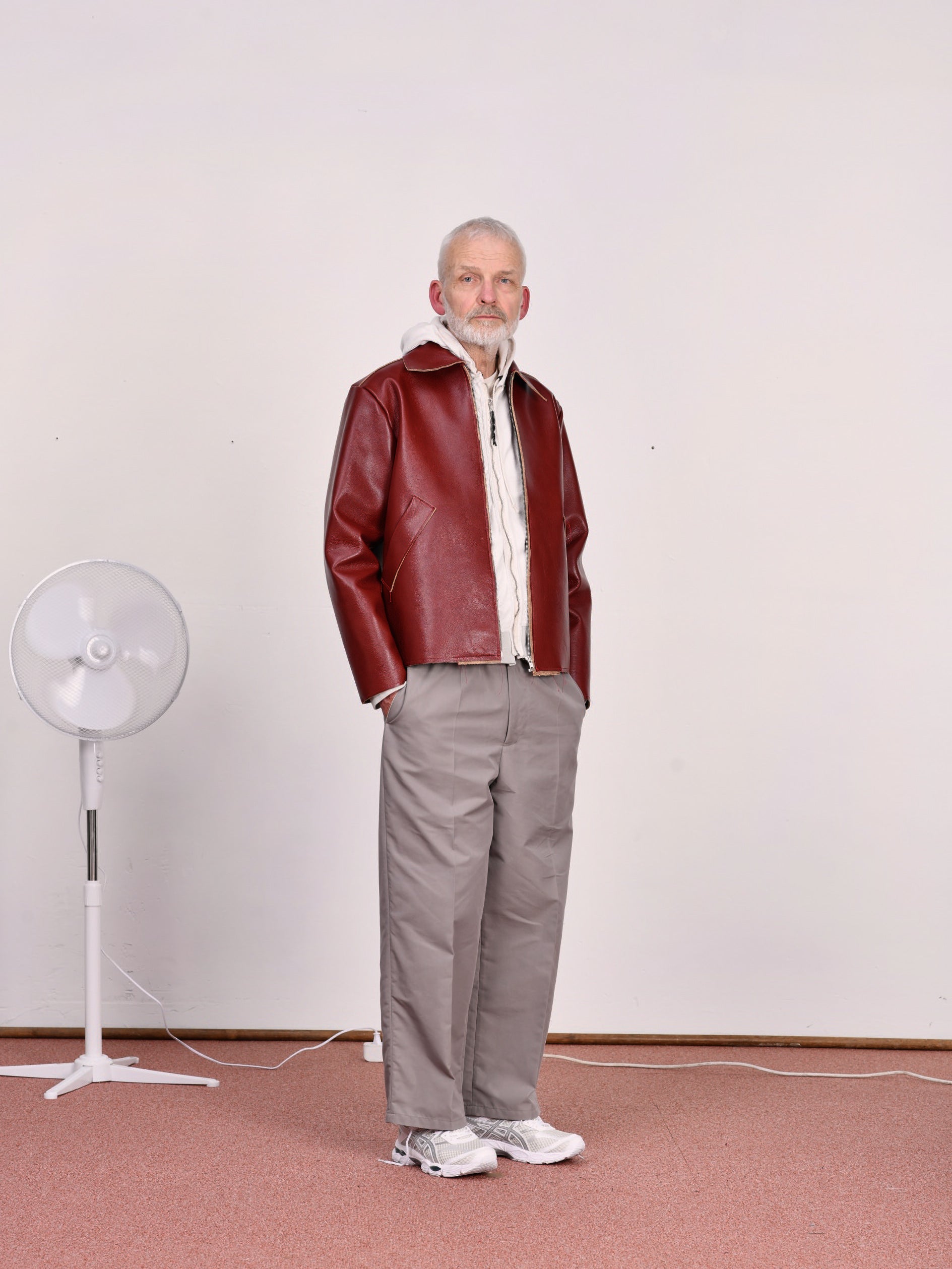 CF.23.16.02.01 SIMPLE JACKET cow leather red cracked