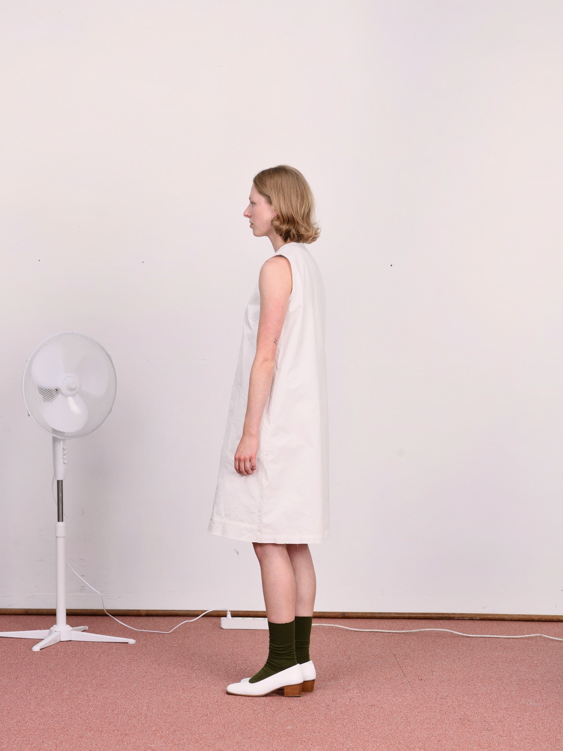 CF.23.08.02.02 FARMER DRESS light canvas optical white
