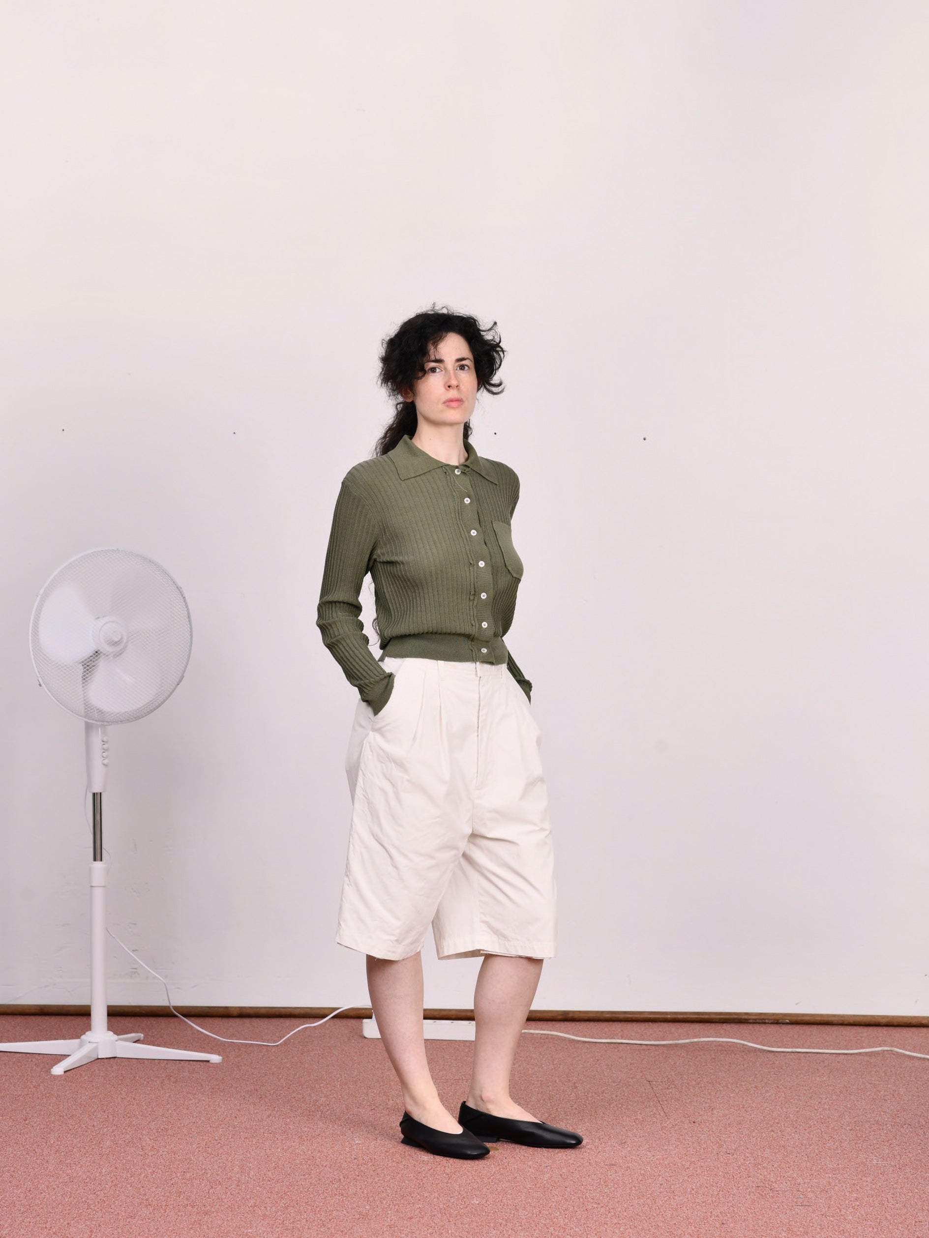CF.23.13.04.03 SUIT PANTS SHORTS light canvas optical white